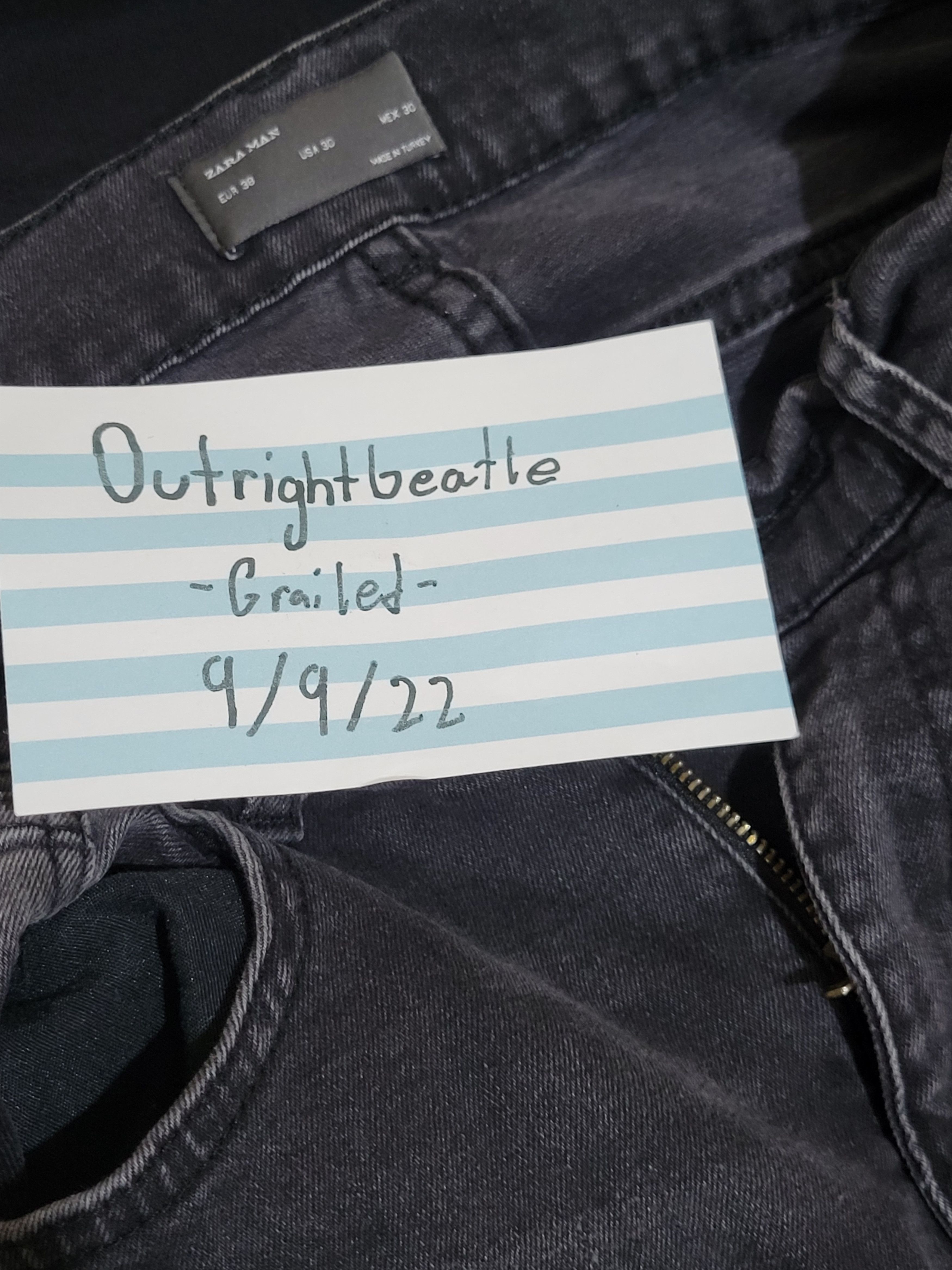Zara 6 zipper Biker Denim Size US 30 / EU 46 - 8 Thumbnail