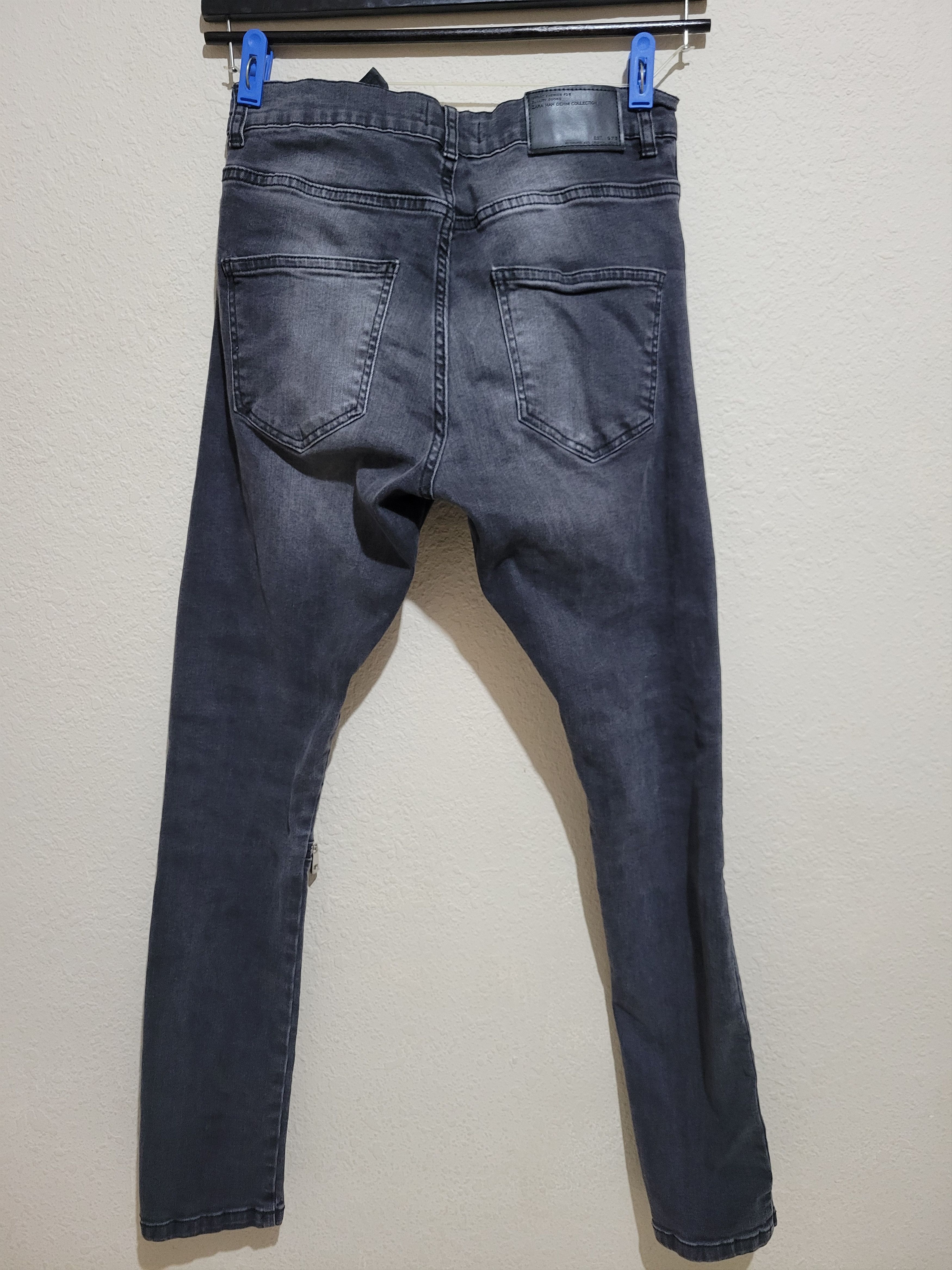 Zara 6 zipper Biker Denim Size US 30 / EU 46 - 5 Thumbnail