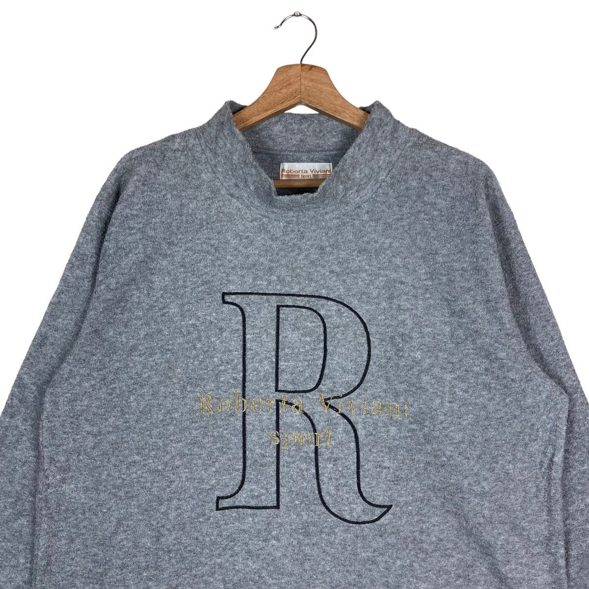 Vintage Vintage Roberta Viviani Spell Out Turtleneck Pullover Jumper Size US M / EU 48-50 / 2 - 2 Thumbnail