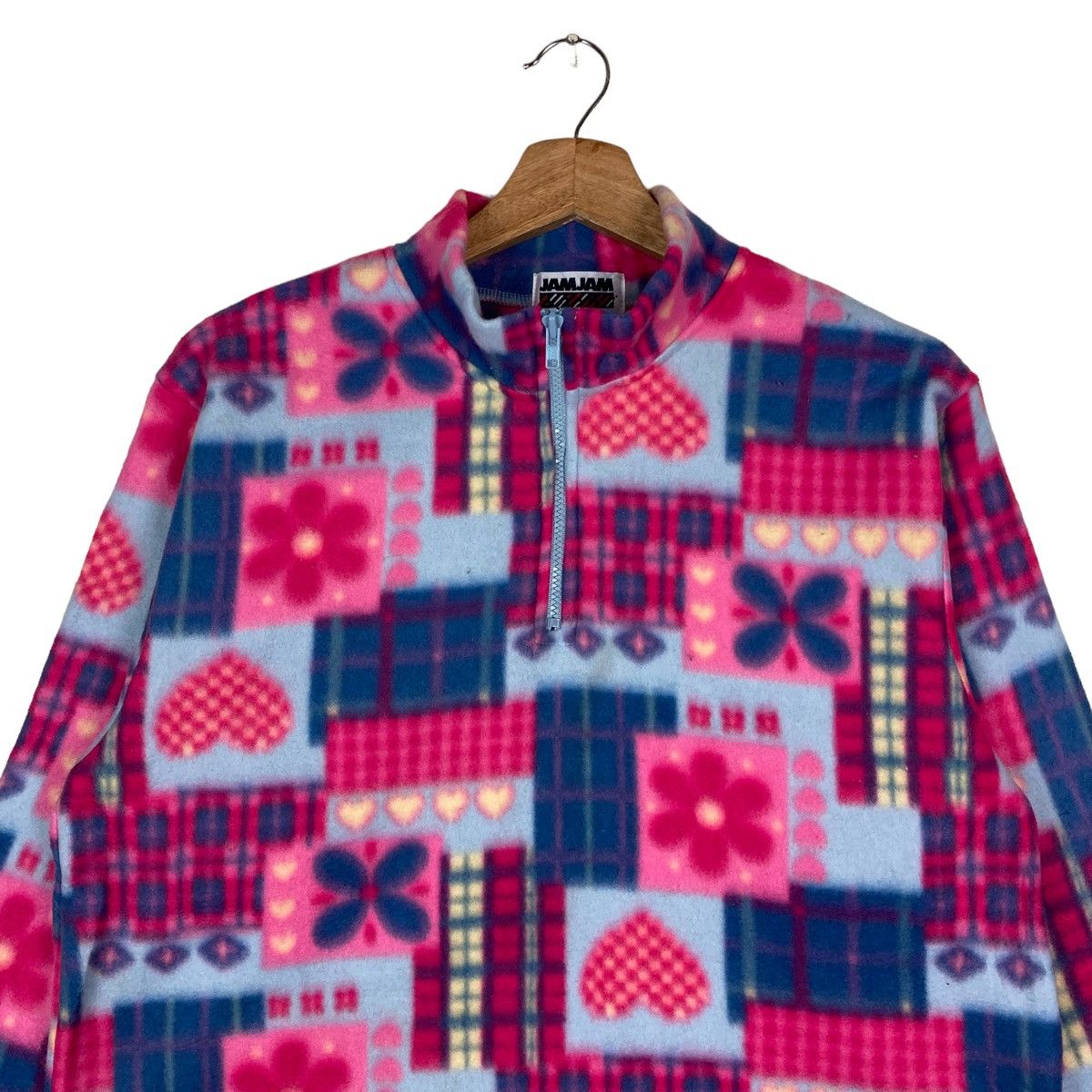 Vintage Vintage Jam Jam Quarter Zip Cube Design Pullover Jumper Size US M / EU 48-50 / 2 - 2 Thumbnail