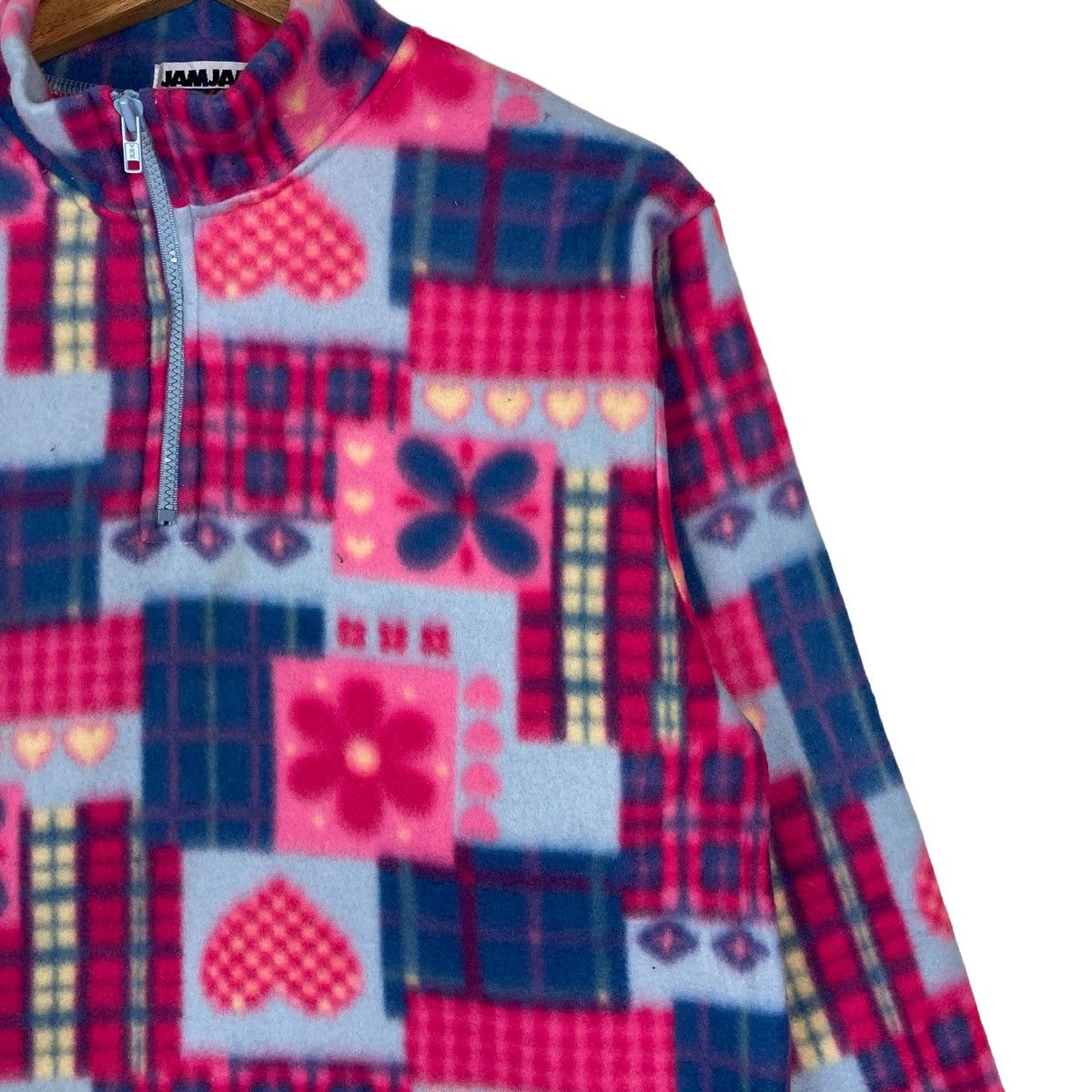 Vintage Vintage Jam Jam Quarter Zip Cube Design Pullover Jumper Size US M / EU 48-50 / 2 - 3 Thumbnail