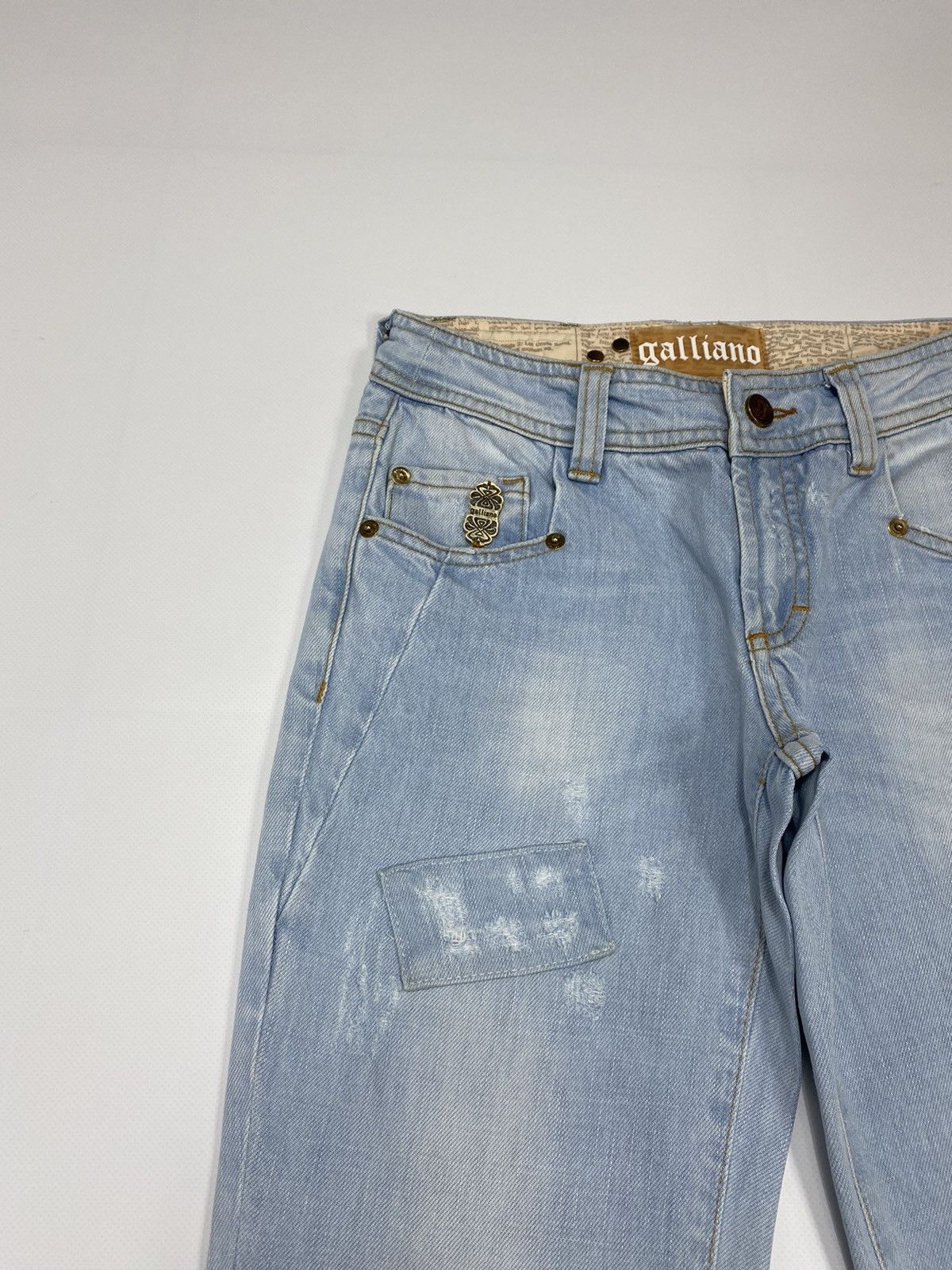 John Galliano 🔥LASTDROP🔥 Y2K Patchwork Flared Butterfly Low Rise Pants Size 26" / US 2 / IT 38 - 7 Thumbnail