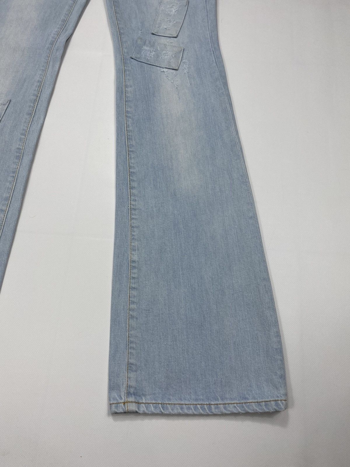 John Galliano 🔥LASTDROP🔥 Y2K Patchwork Flared Butterfly Low Rise Pants Size 26" / US 2 / IT 38 - 3 Thumbnail