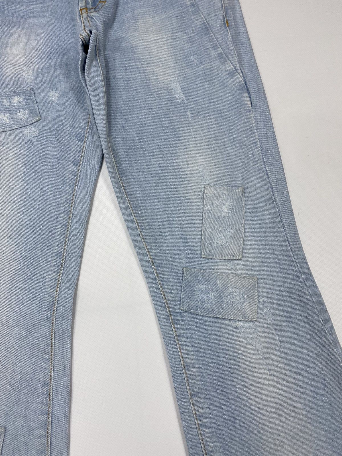 John Galliano 🔥LASTDROP🔥 Y2K Patchwork Flared Butterfly Low Rise Pants Size 26" / US 2 / IT 38 - 6 Thumbnail