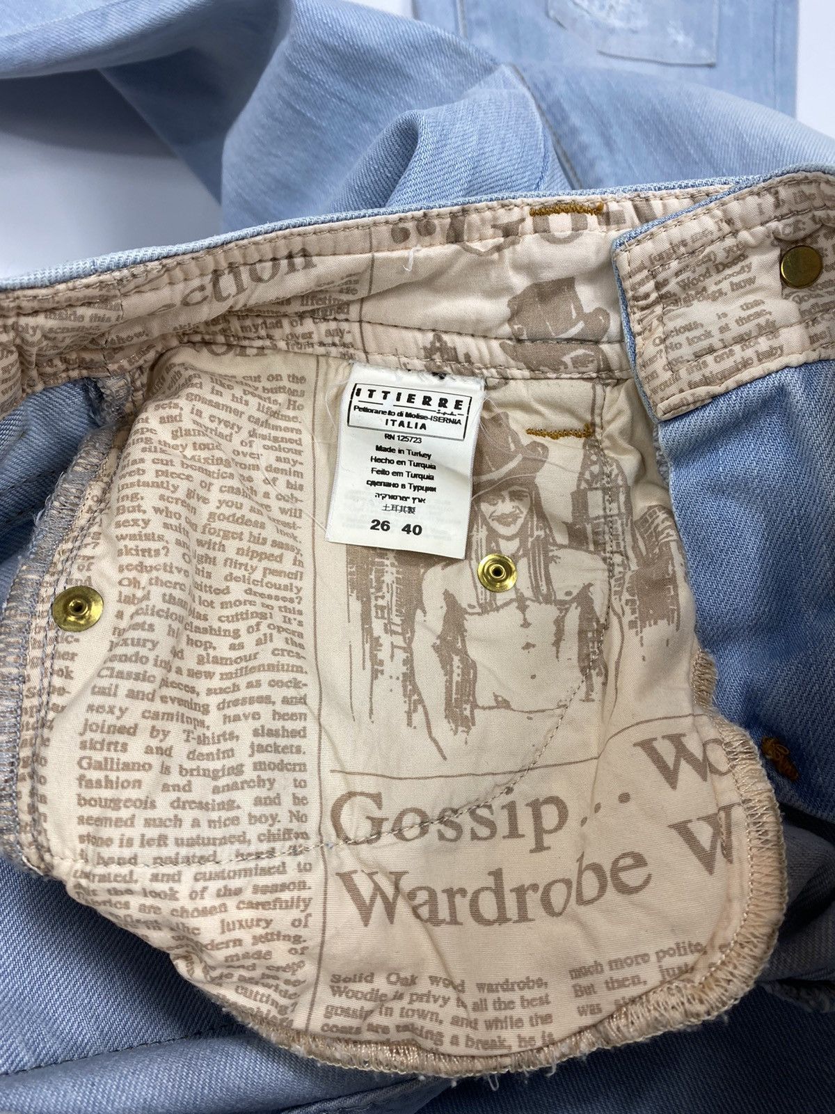 John Galliano 🔥LASTDROP🔥 Y2K Patchwork Flared Butterfly Low Rise Pants Size 26" / US 2 / IT 38 - 15 Thumbnail