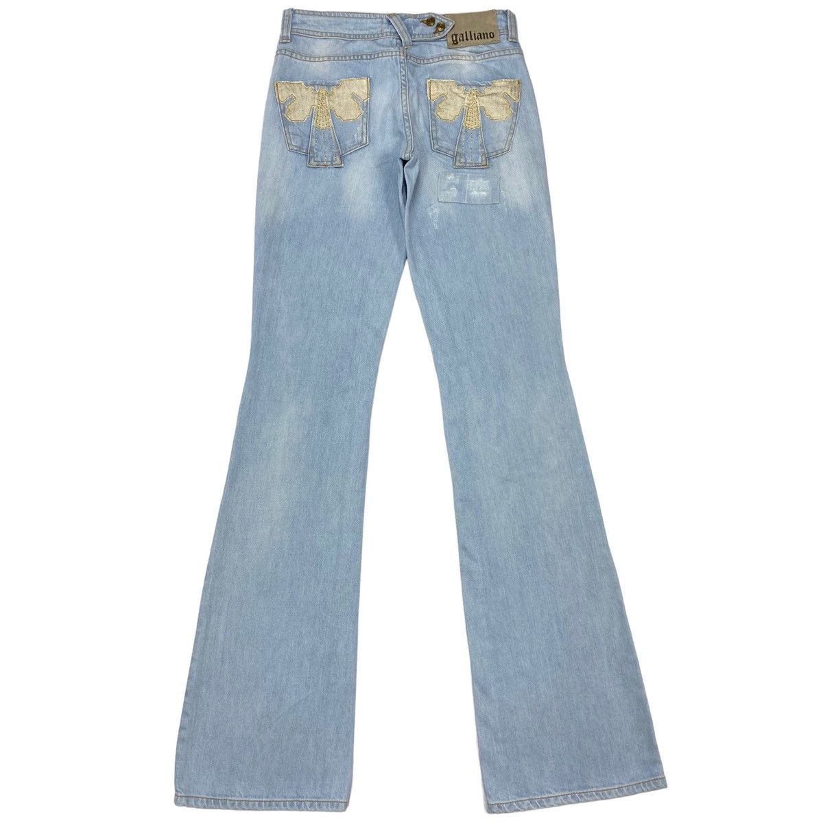 John Galliano 🔥LASTDROP🔥 Y2K Patchwork Flared Butterfly Low Rise Pants Size 26" / US 2 / IT 38 - 1 Thumbnail