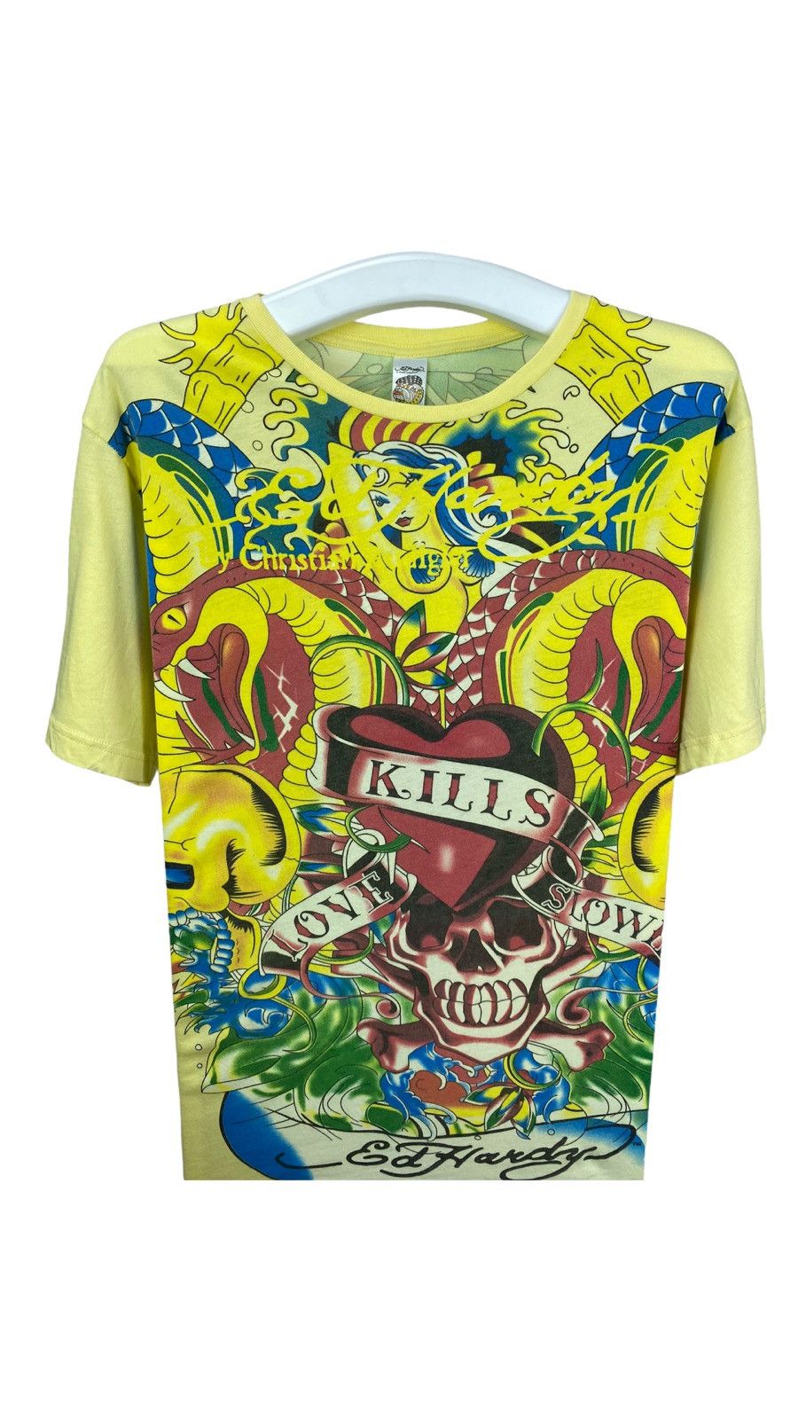 Christian Audigier 🔥LASTDROP🔥 Ed Hardy Girl Skulls Love Kills Slowly t ...