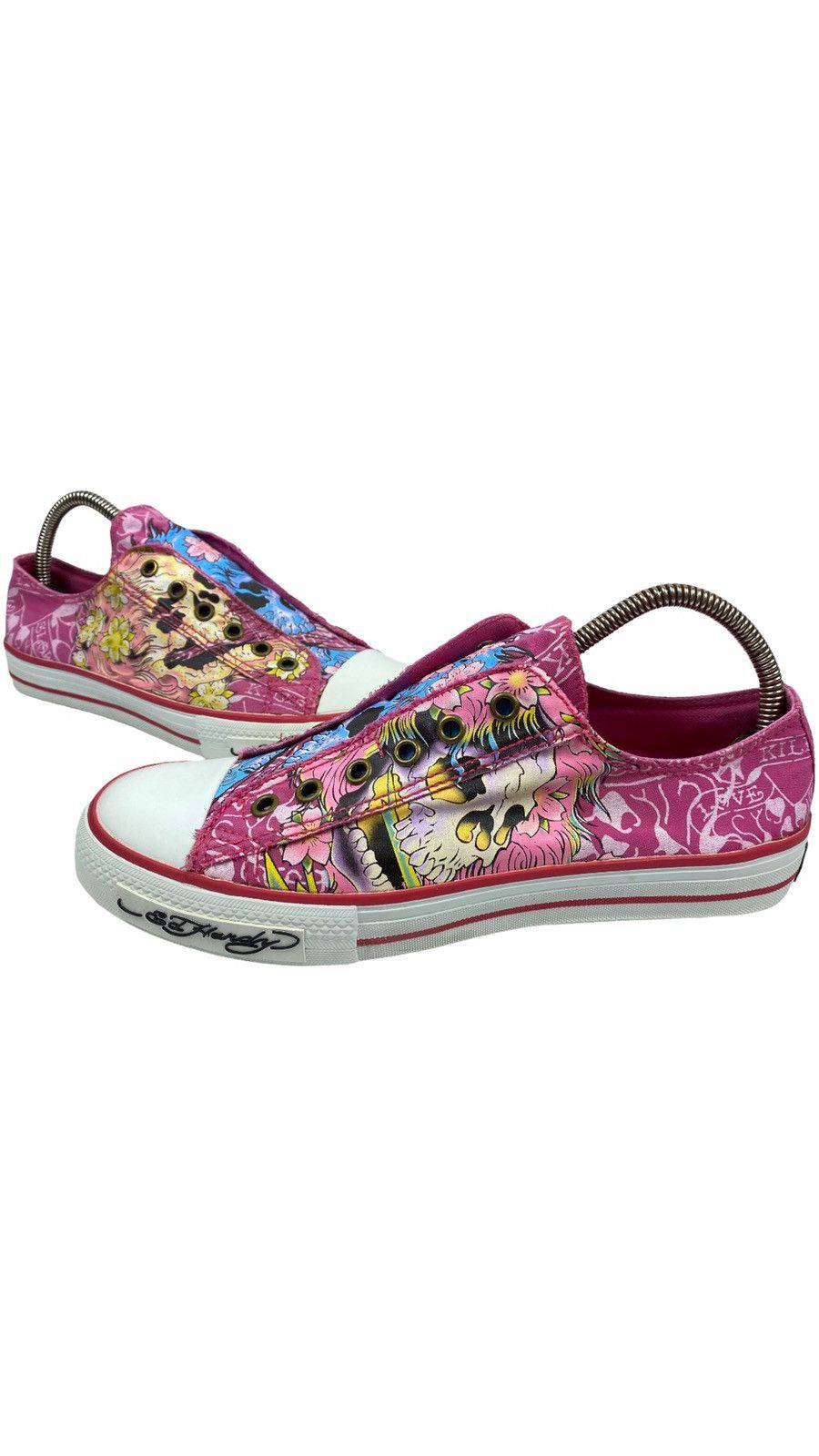 Ed Hardy 🔥LASTDROP🔥#4 Size 40 Skull Flowers Low Slip-ons Sneakers Size US 10 / IT 40 - 1 Thumbnail
