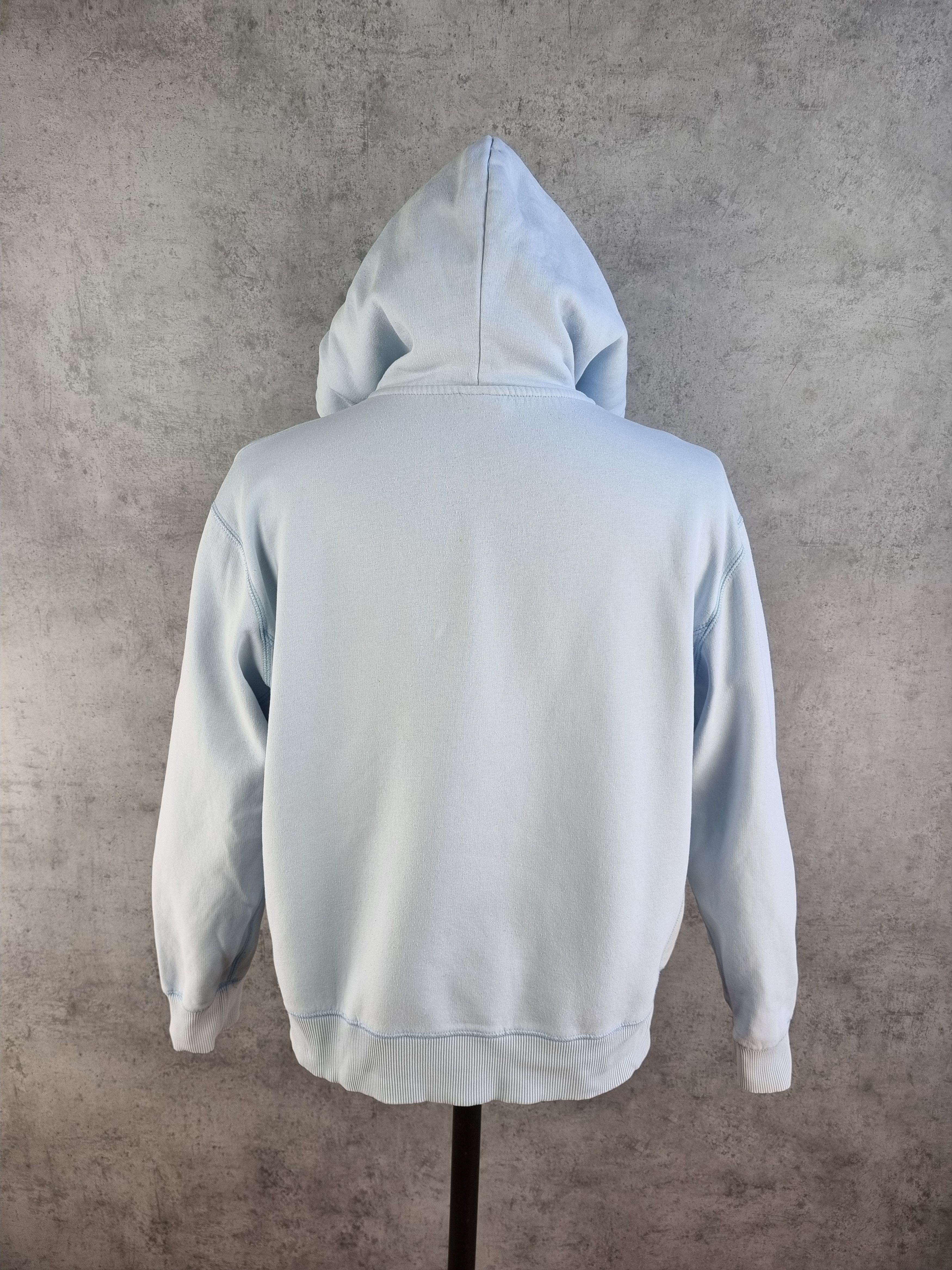 Nike × Vintage Rare NIKE Sky Blue Small Swoosh Vintage Hoodie Size US M / EU 48-50 / 2 - 7 Thumbnail