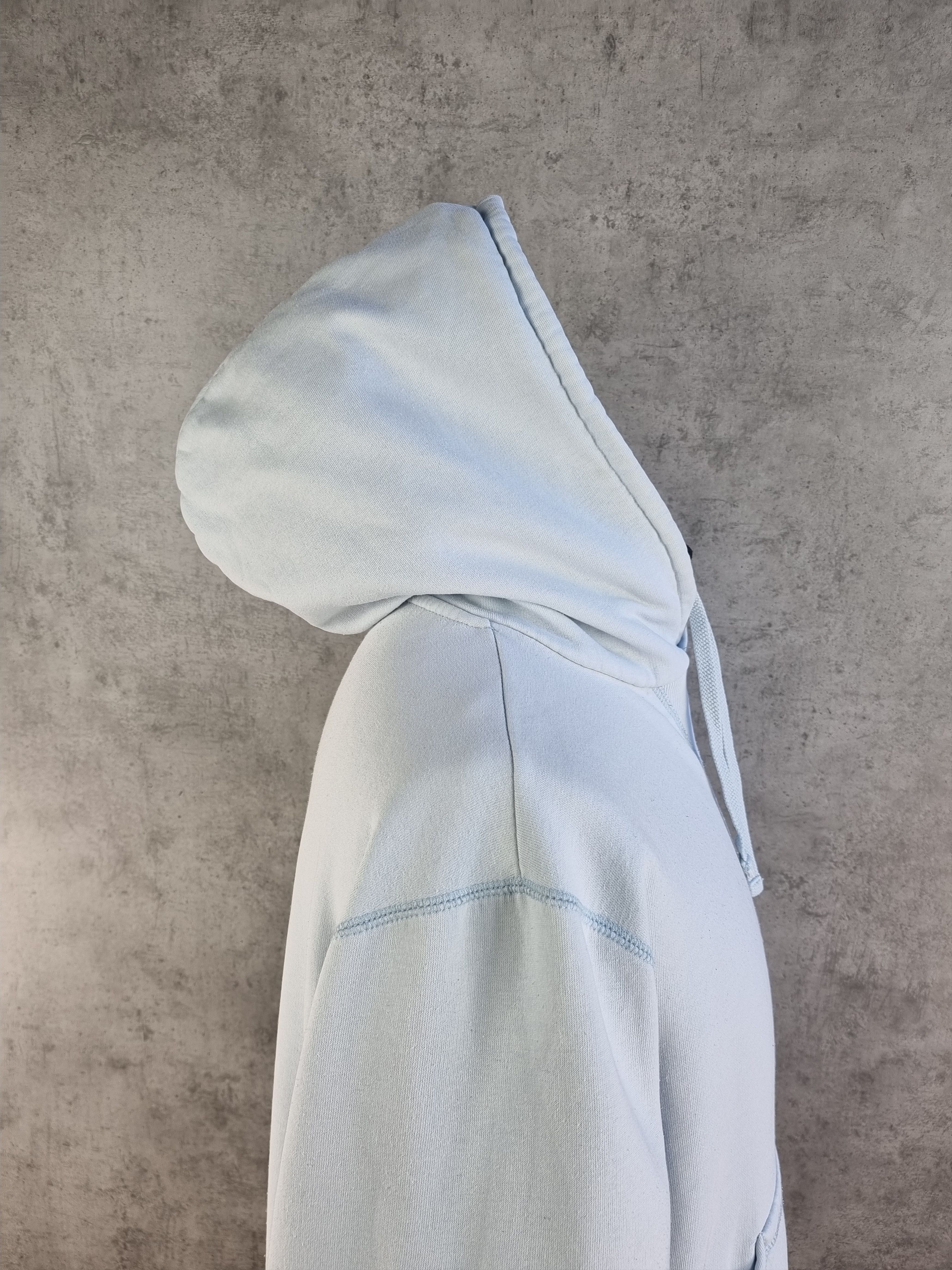 Nike × Vintage Rare NIKE Sky Blue Small Swoosh Vintage Hoodie Size US M / EU 48-50 / 2 - 10 Thumbnail