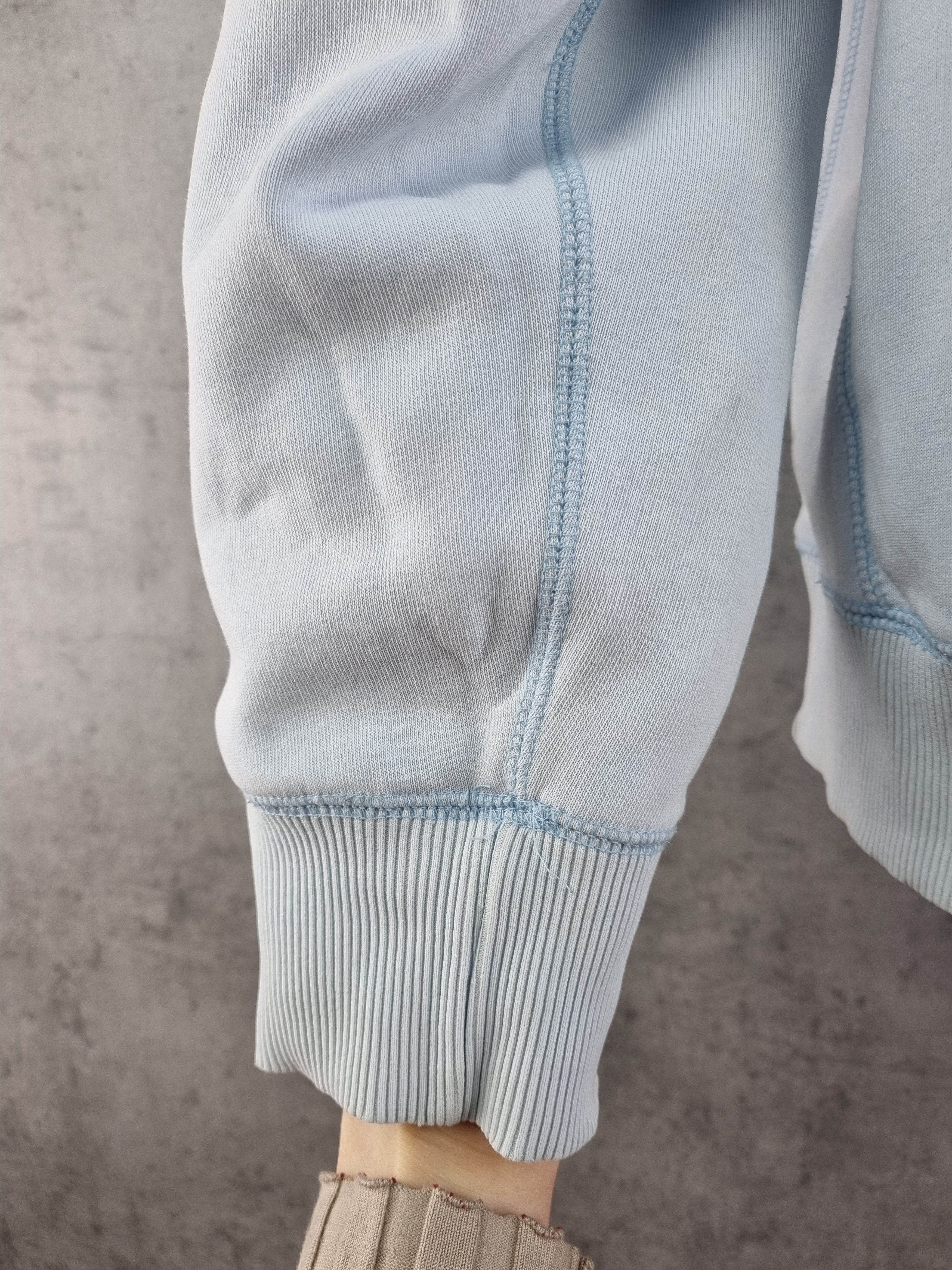Nike × Vintage Rare NIKE Sky Blue Small Swoosh Vintage Hoodie Size US M / EU 48-50 / 2 - 14 Thumbnail