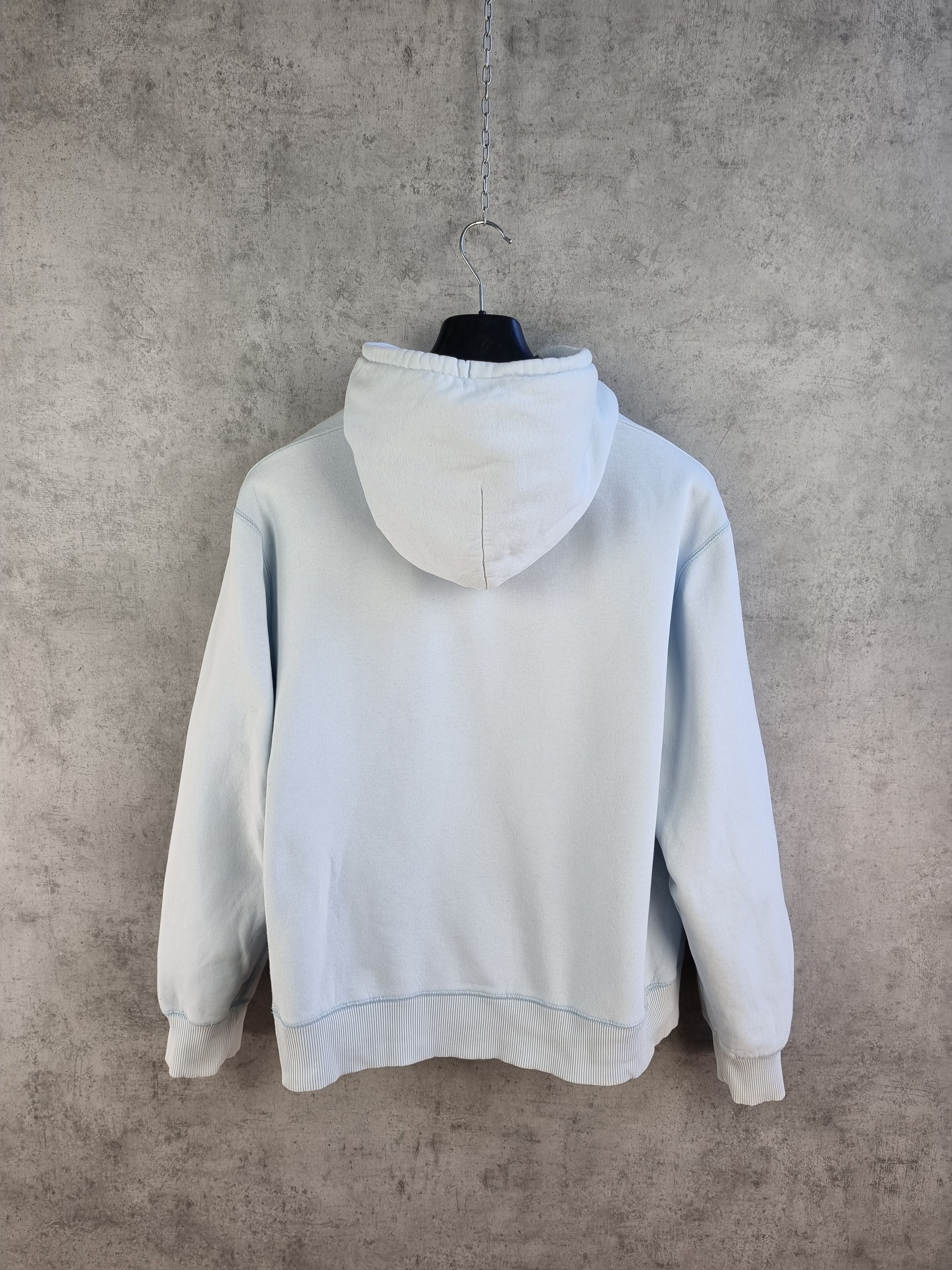 Nike × Vintage Rare NIKE Sky Blue Small Swoosh Vintage Hoodie Size US M / EU 48-50 / 2 - 9 Thumbnail