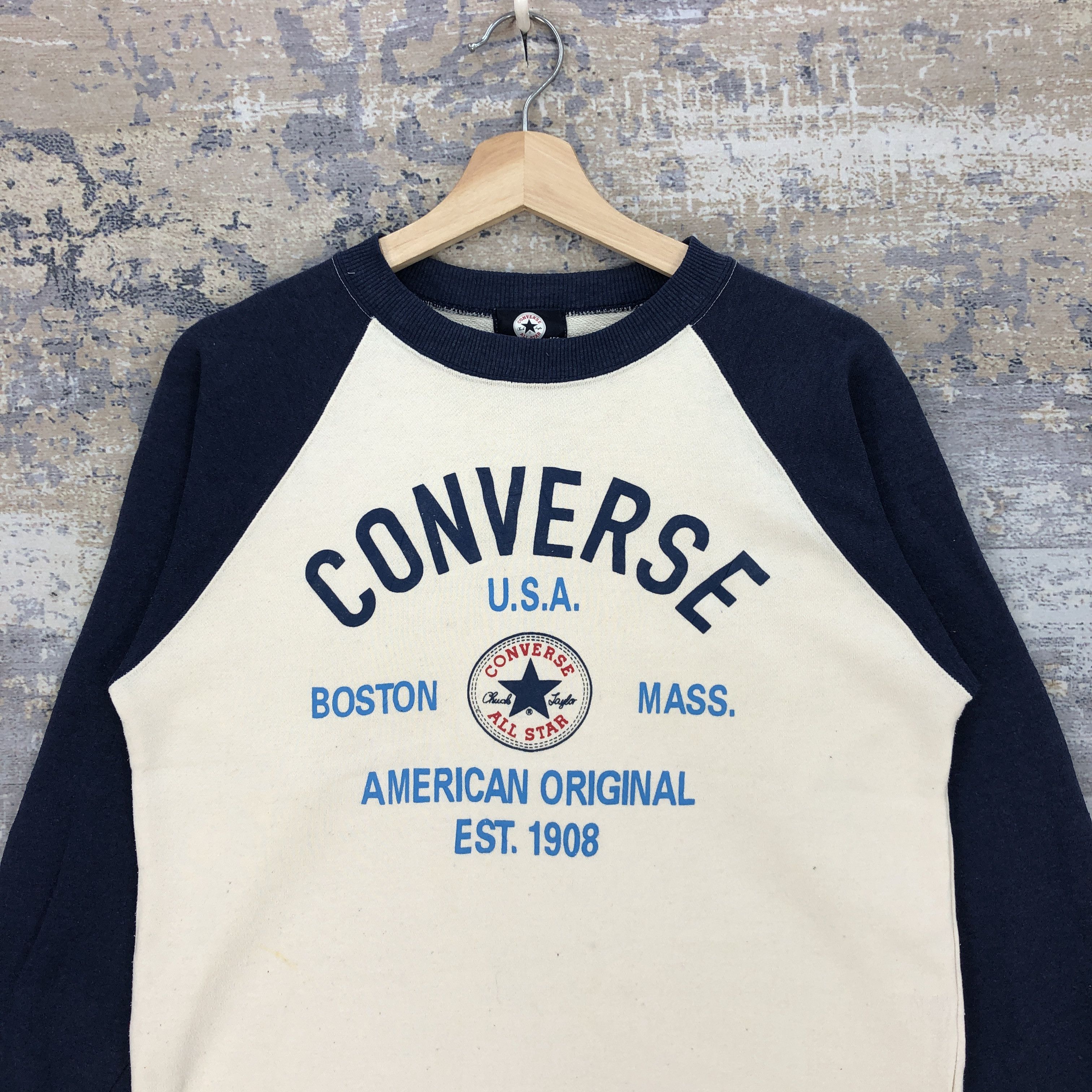 Japanese Brand × Vintage Vintage Converse Sweater Chuck Taylor Sweatshirt Jumper Size S / US 4 / IT 40 - 3 Thumbnail