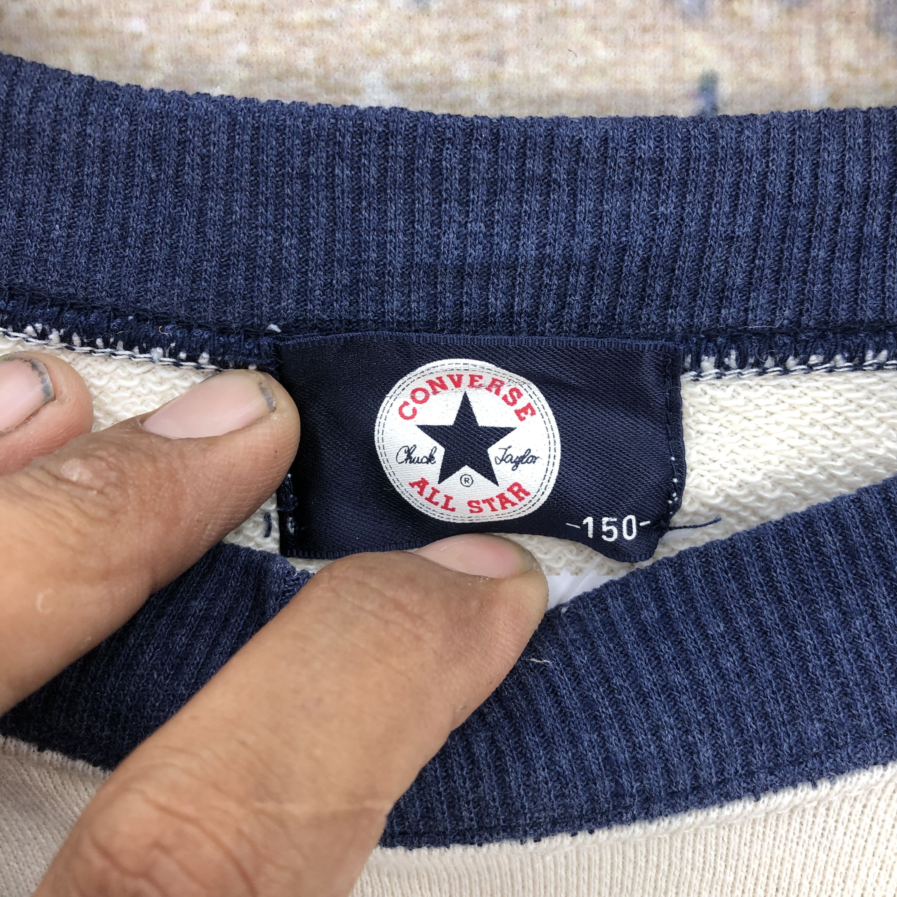 Japanese Brand × Vintage Vintage Converse Sweater Chuck Taylor Sweatshirt Jumper Size S / US 4 / IT 40 - 5 Thumbnail