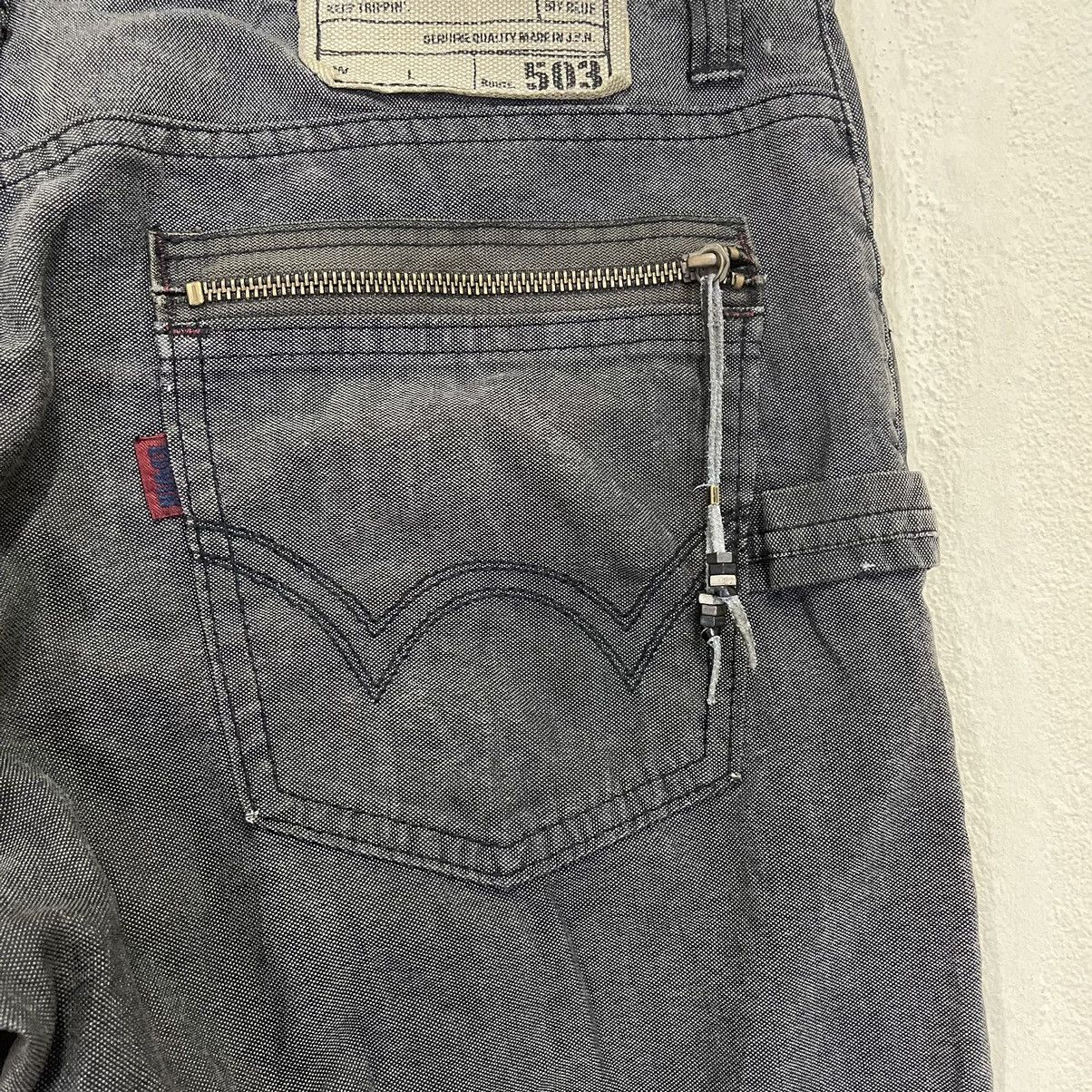 Edwin × Hysteric Glamour Vintage Edwin Blue Trip Black Zipper Pocket Jeans Size US 34 / EU 50 - 11 Thumbnail