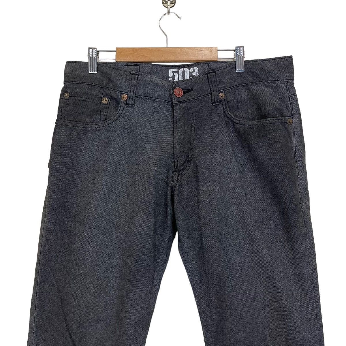 Edwin × Hysteric Glamour Vintage Edwin Blue Trip Black Zipper Pocket Jeans Size US 34 / EU 50 - 2 Thumbnail