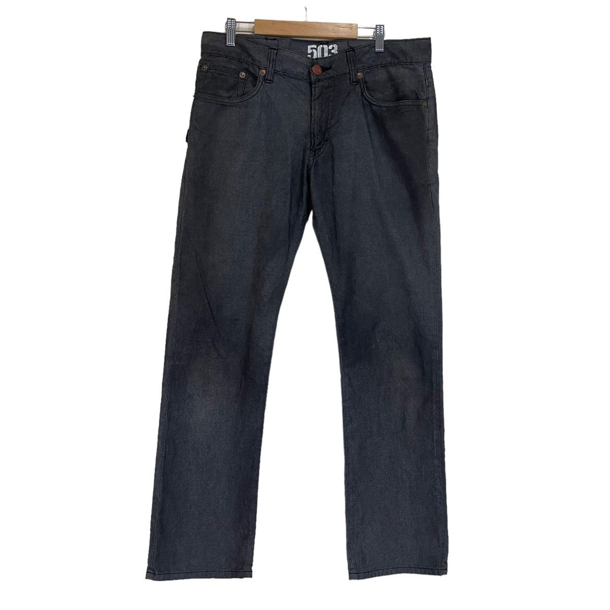 Edwin × Hysteric Glamour Vintage Edwin Blue Trip Black Zipper Pocket Jeans Size US 34 / EU 50 - 1 Thumbnail