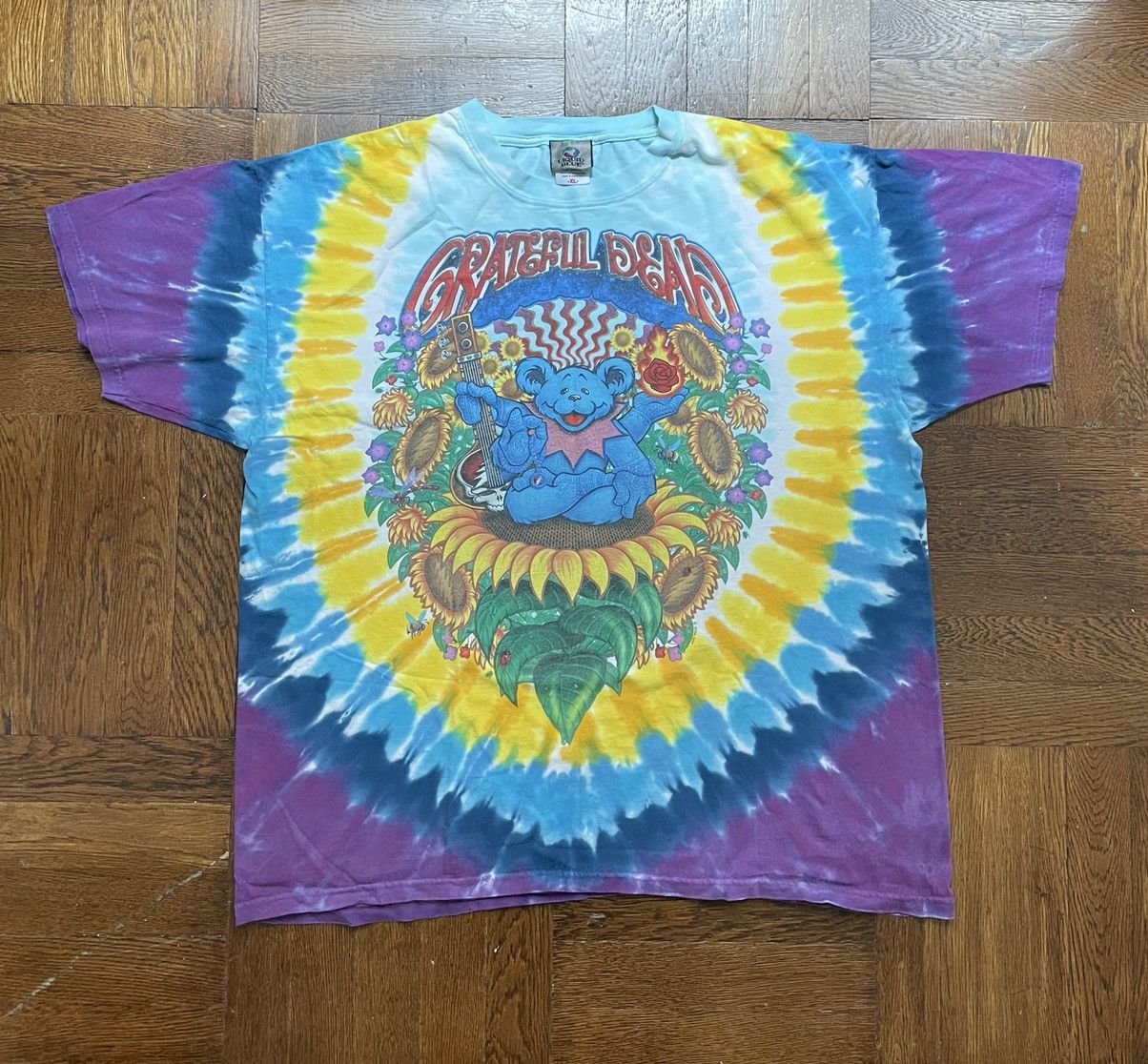 LAST DROP Vtg Grateful Dead Tie Dye T Shirt - XL Liquid Blue