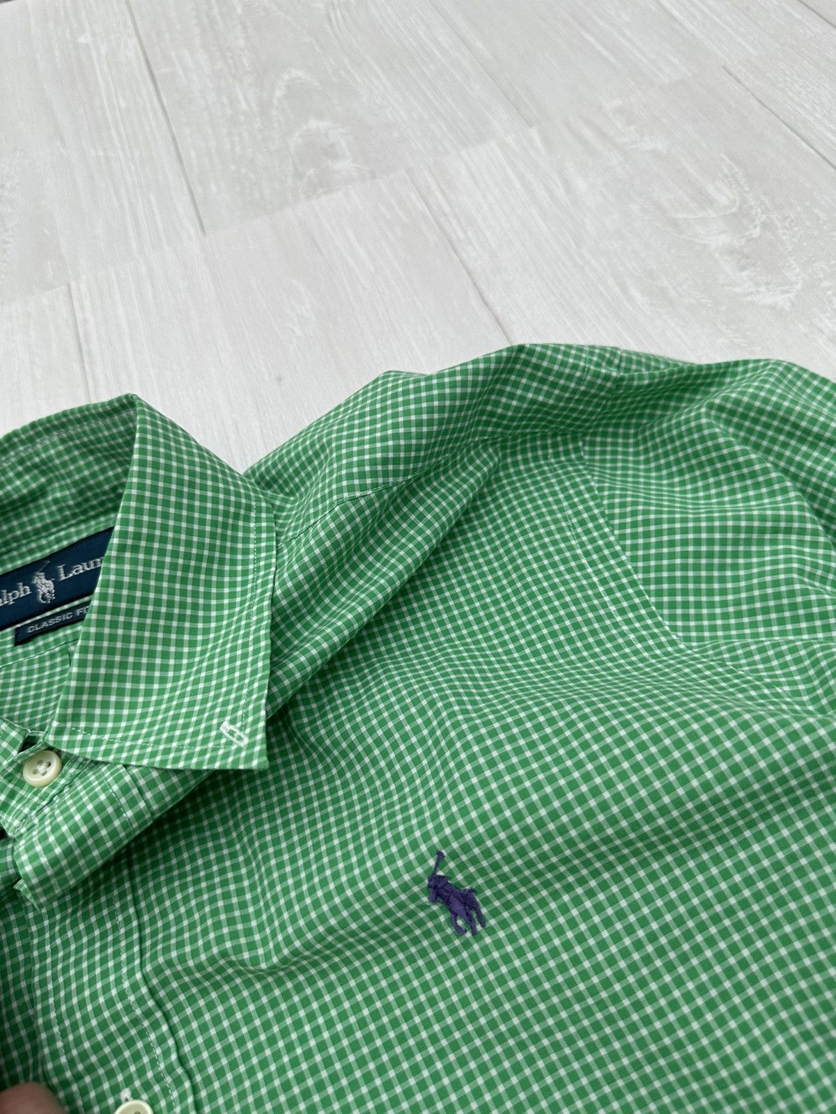 Polo Ralph Lauren Polo Ralph Lauren Green Gingham Check Button Down Medium Size US M / EU 48-50 / 2 - 3 Thumbnail