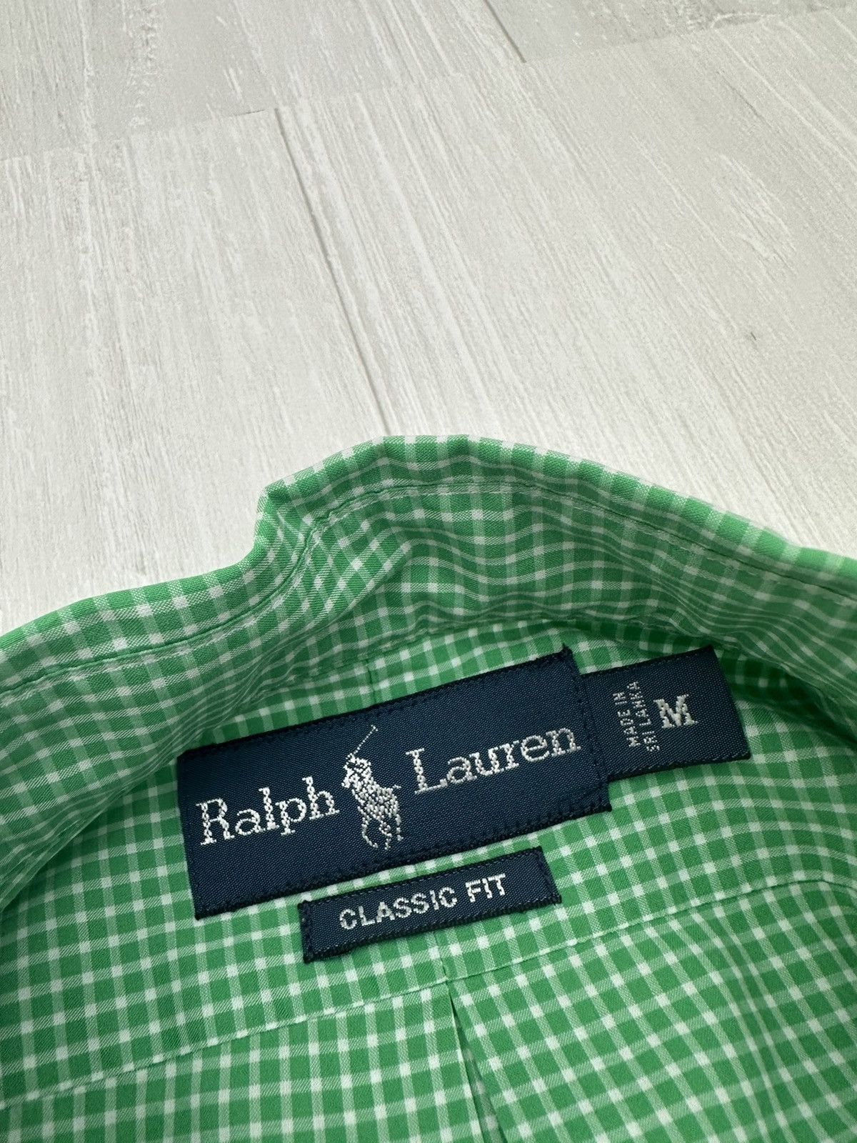 Polo Ralph Lauren Polo Ralph Lauren Green Gingham Check Button Down Medium Size US M / EU 48-50 / 2 - 6 Thumbnail