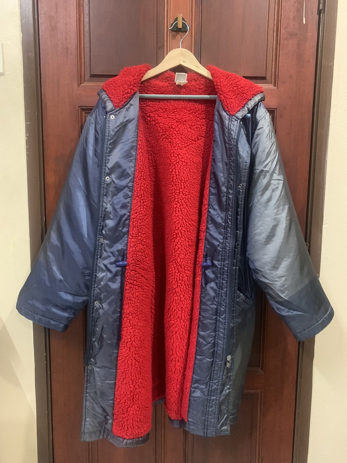 Nike × Vintage VTG Nike Fleece Parka Big Logo Hoodie Size US M / EU 48-50 / 2 - 5 Thumbnail