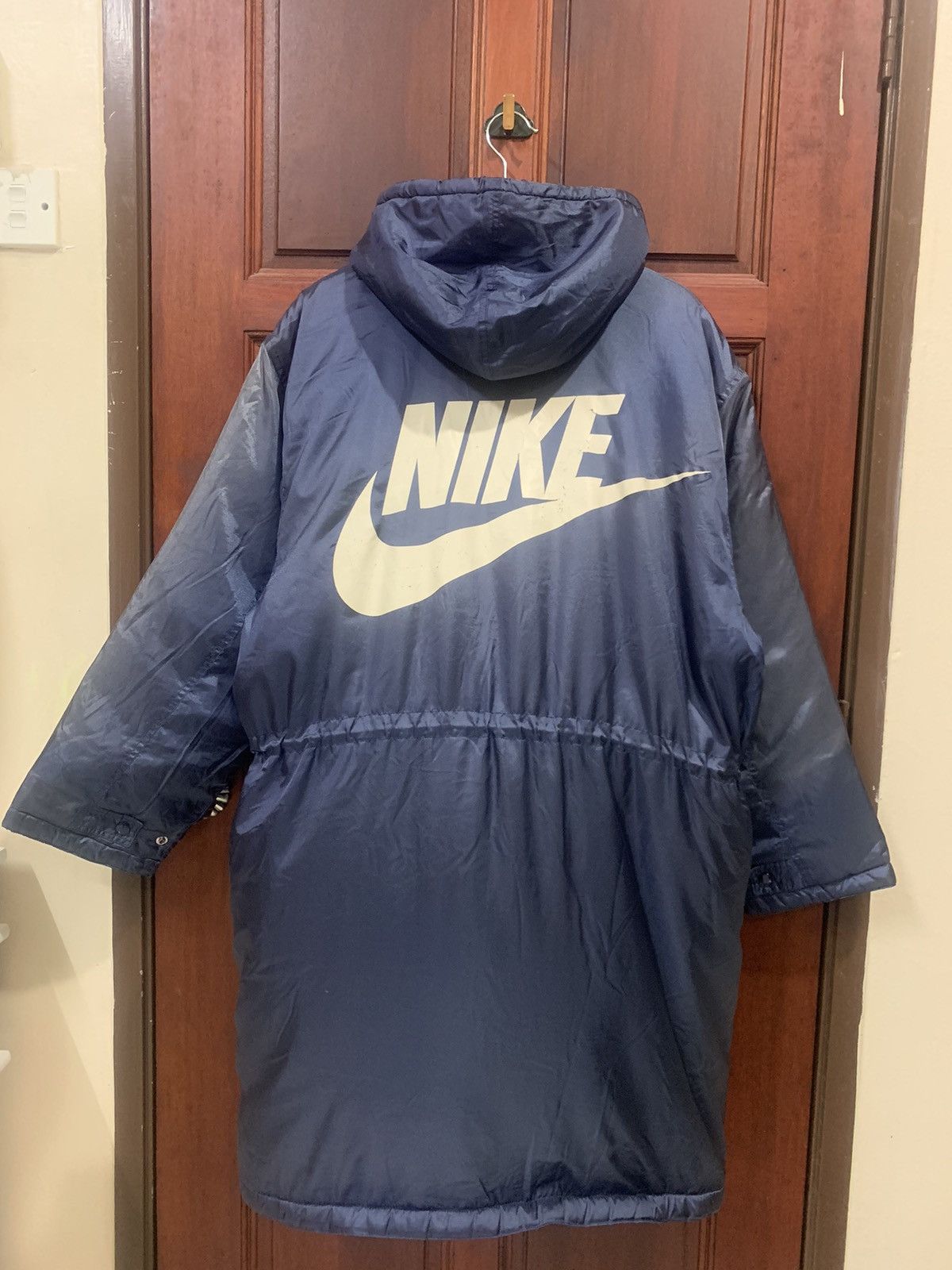 Nike × Vintage VTG Nike Fleece Parka Big Logo Hoodie Size US M / EU 48-50 / 2 - 1 Thumbnail
