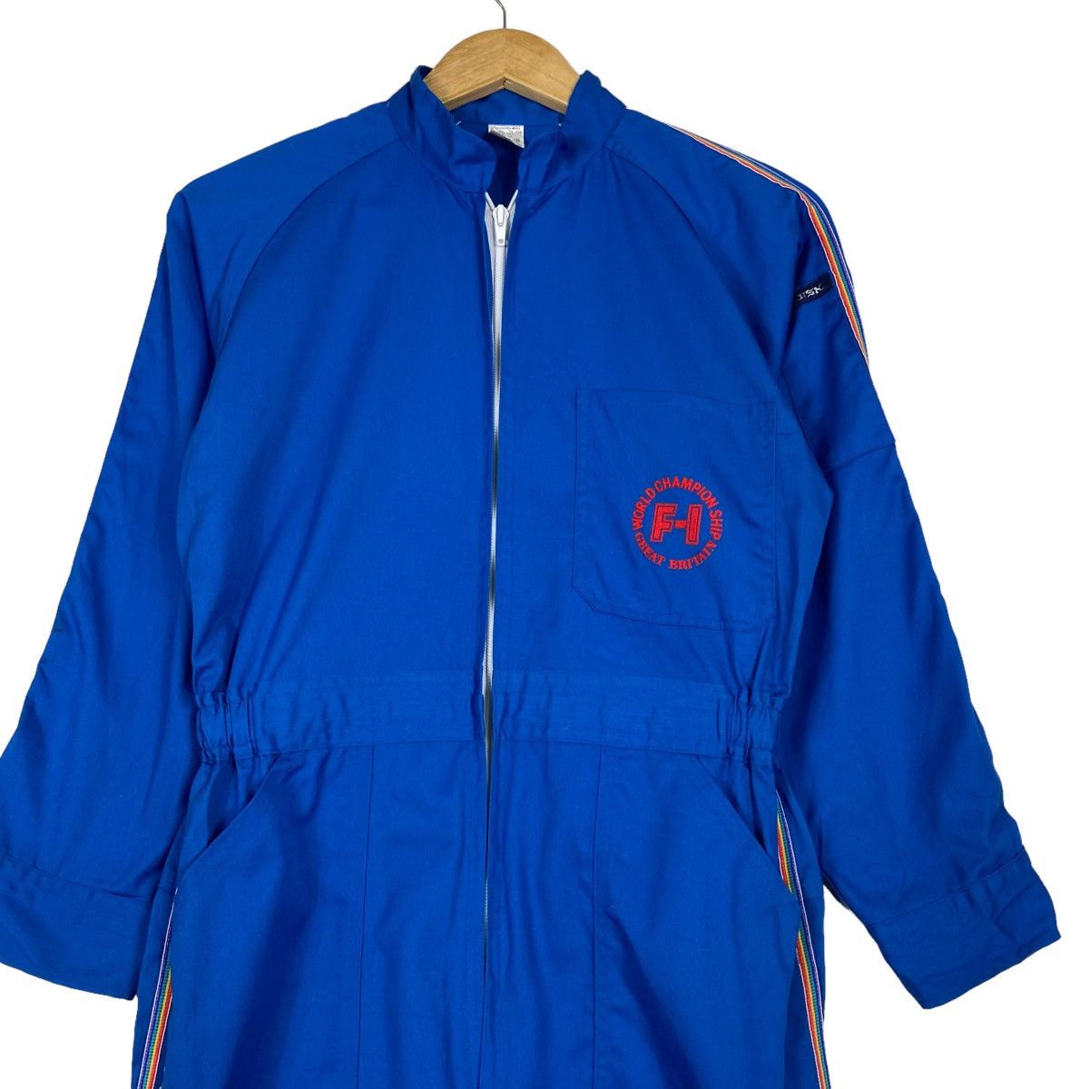 Japanese Brand × Vintage 💥RARE💥Vintage World Championship F-1 Great Britain Coverall Size US 29 - 6 Thumbnail