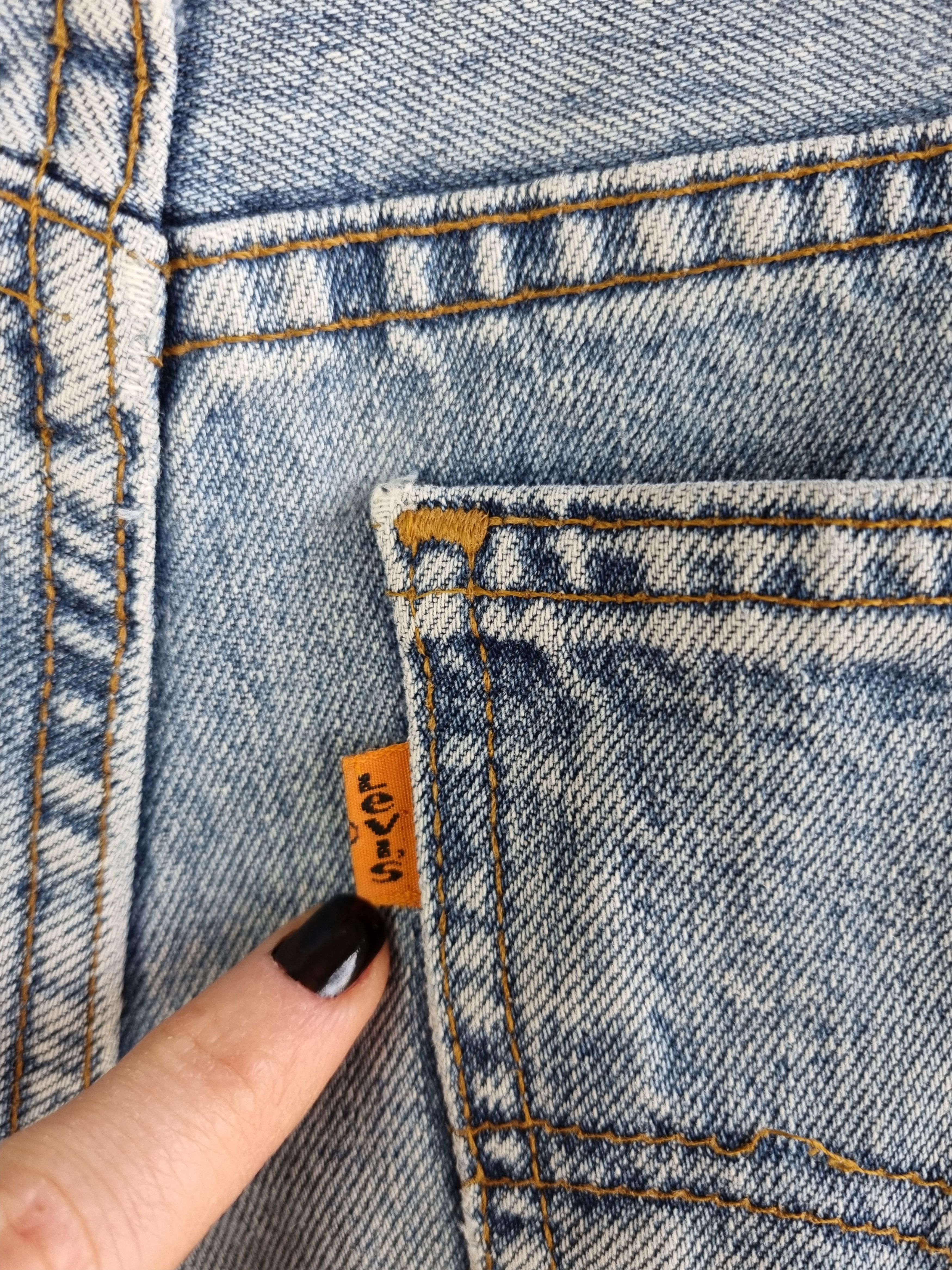 Levi's × Levi's Vintage Clothing Levis Orange Tab Vintage Blue Faded Denim Jeans Size US 32 / EU 48 - 13 Thumbnail