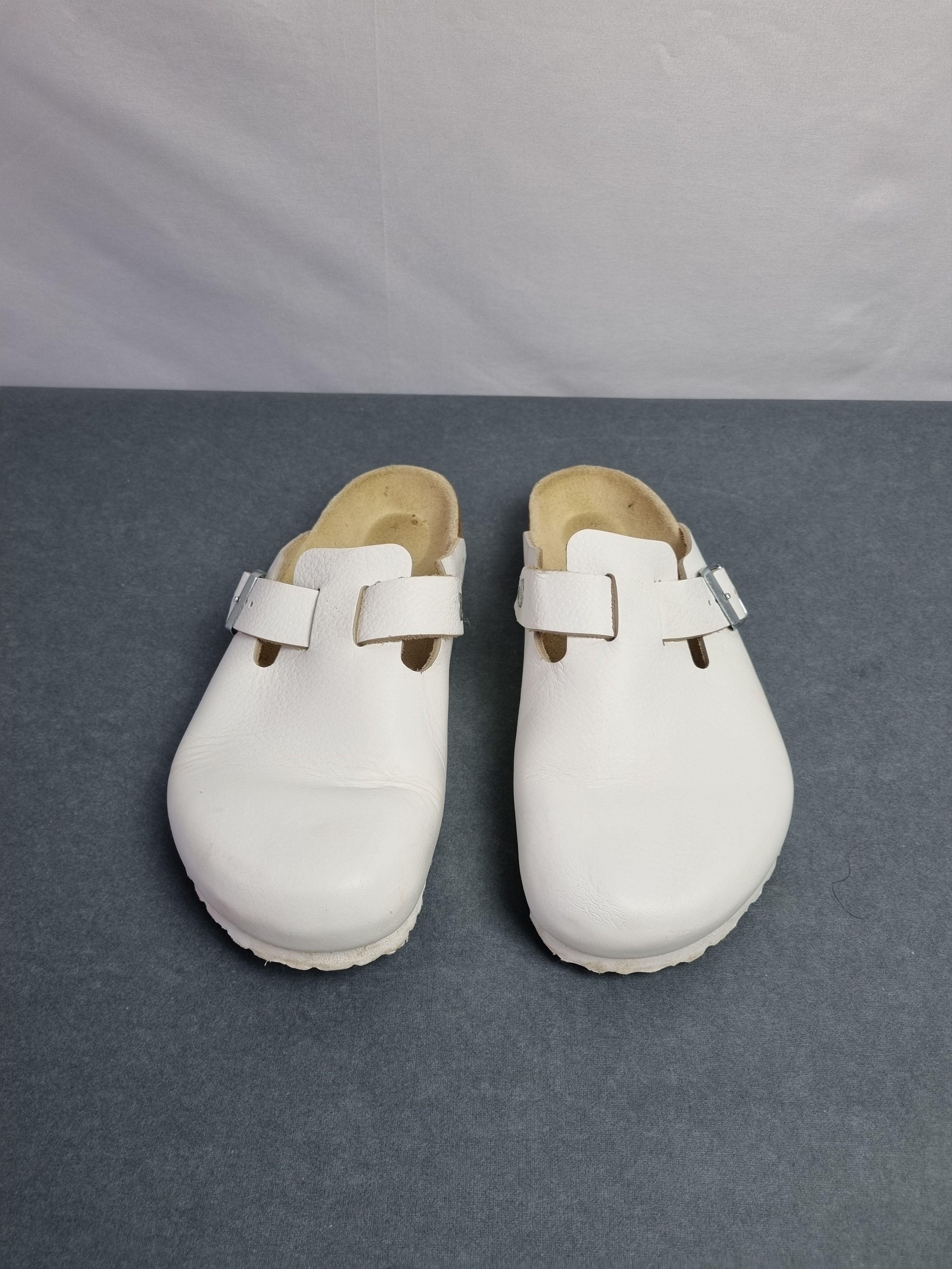 Birkenstock Birkenstock Leather White Sandals Slipons Size US 8 / EU 41 - 6 Thumbnail