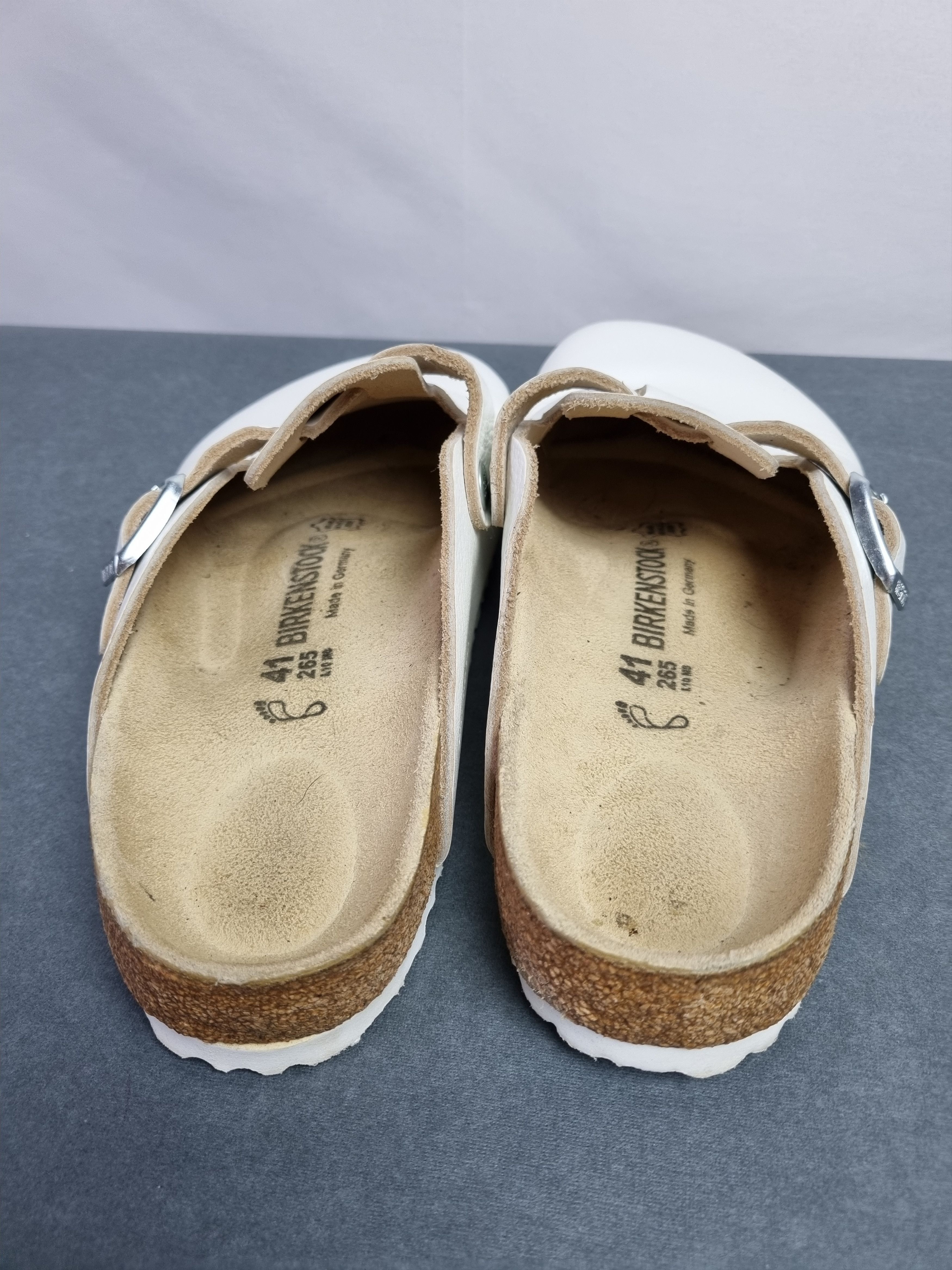 Birkenstock Birkenstock Leather White Sandals Slipons Size US 8 / EU 41 - 8 Thumbnail