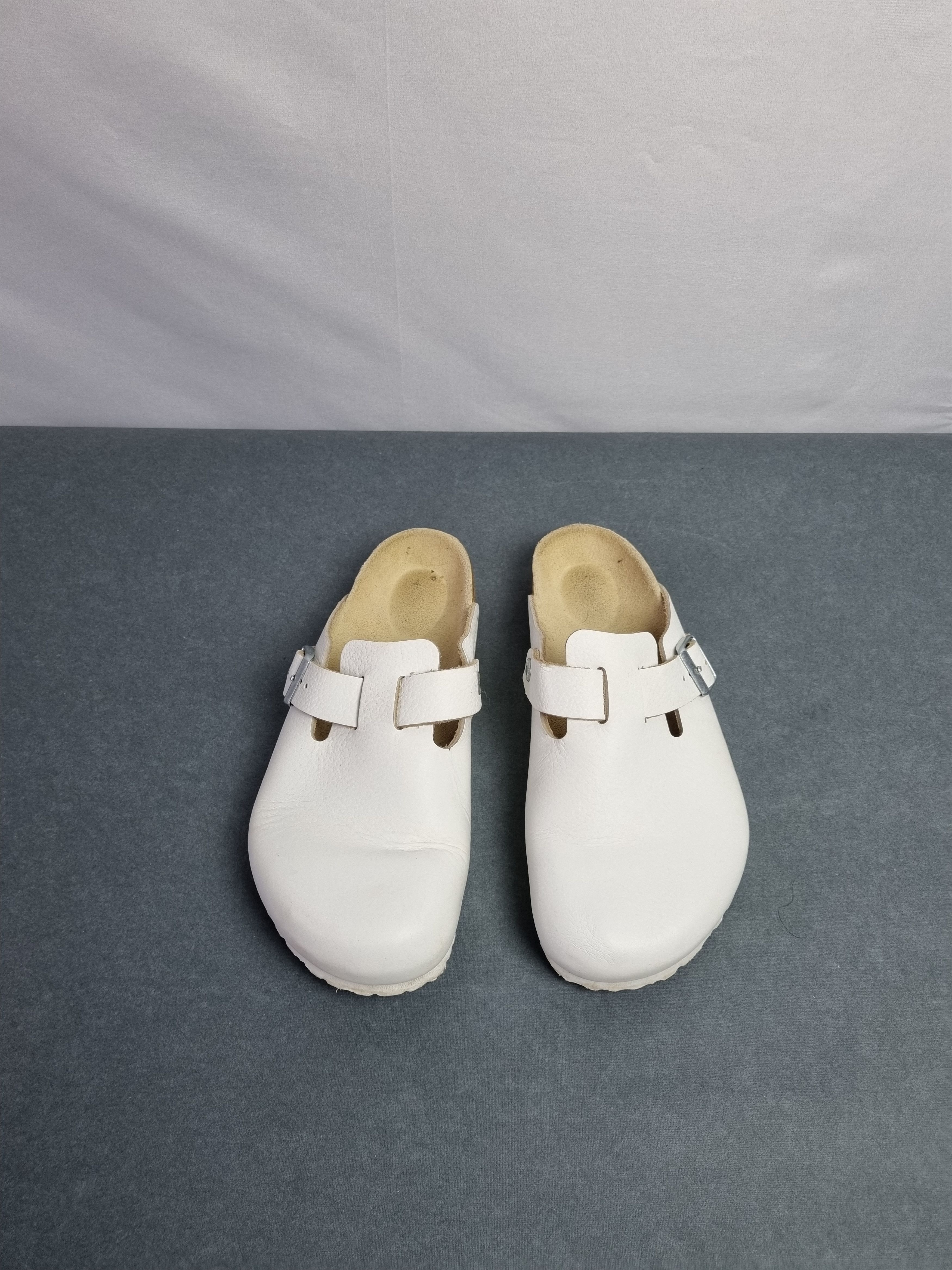 Birkenstock Birkenstock Leather White Sandals Slipons Size US 8 / EU 41 - 1 Thumbnail
