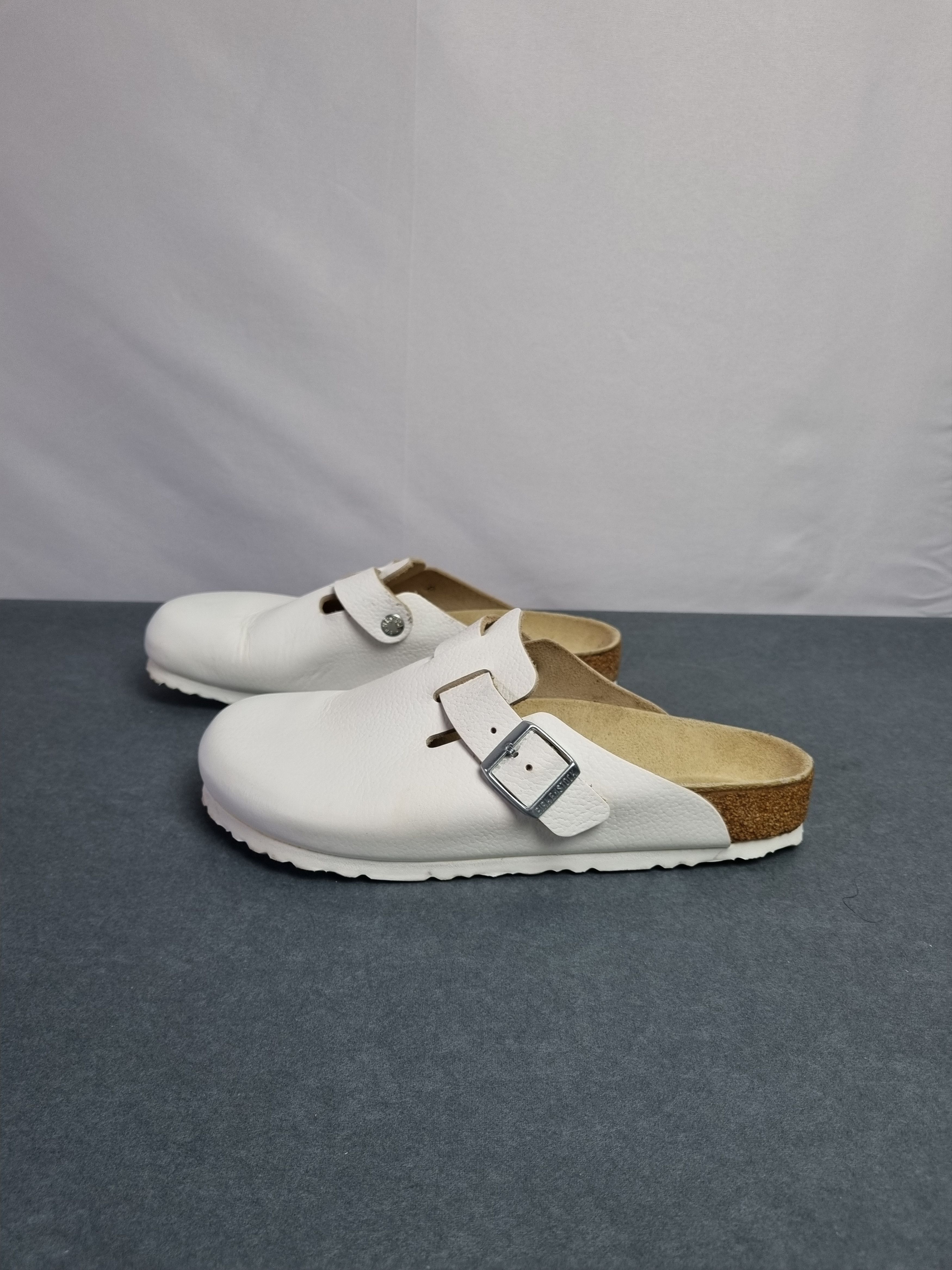 Birkenstock Birkenstock Leather White Sandals Slipons Size US 8 / EU 41 - 2 Thumbnail