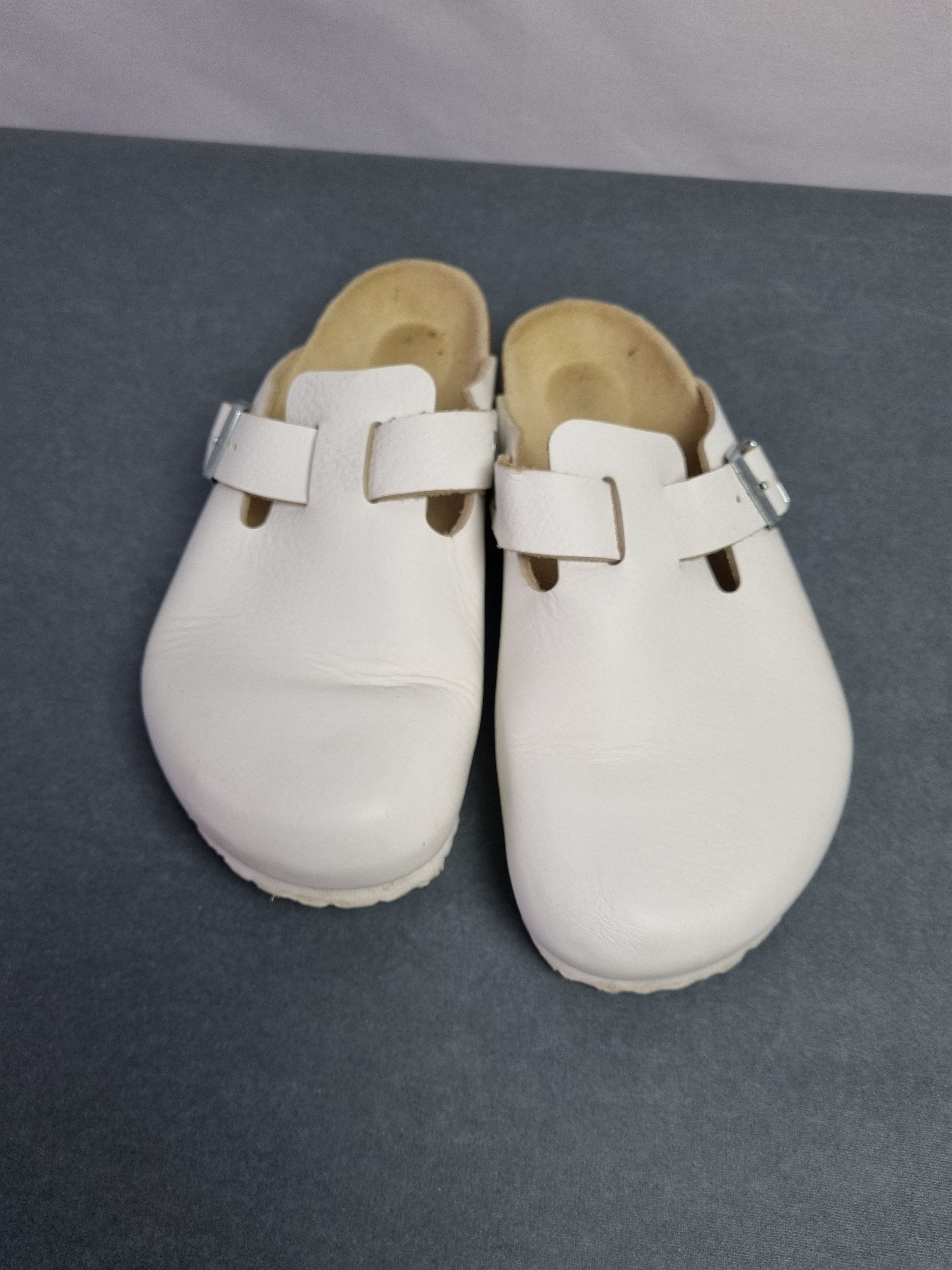 Birkenstock Birkenstock Leather White Sandals Slipons Size US 8 / EU 41 - 20 Thumbnail