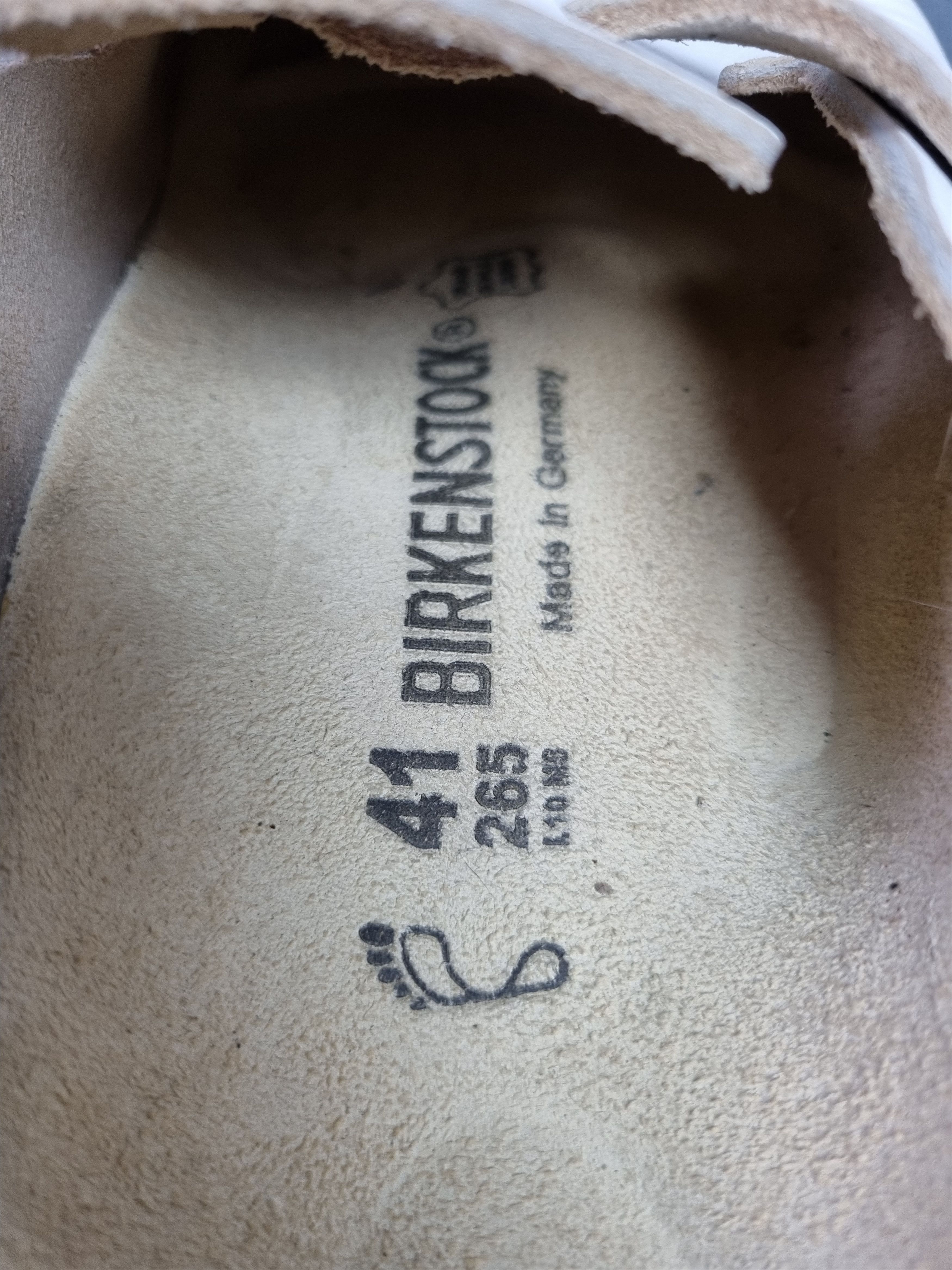 Birkenstock Birkenstock Leather White Sandals Slipons Size US 8 / EU 41 - 5 Thumbnail