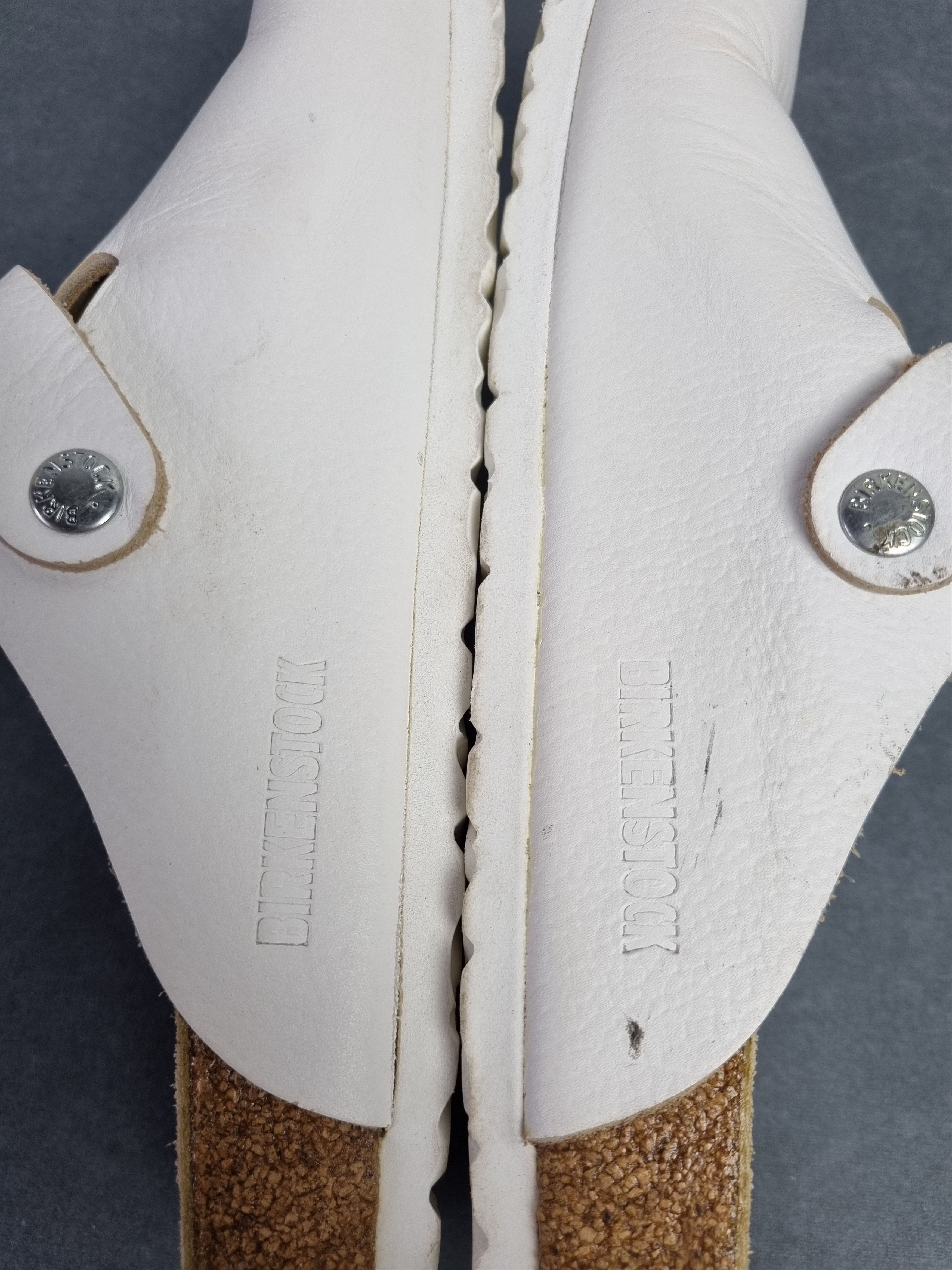 Birkenstock Birkenstock Leather White Sandals Slipons Size US 8 / EU 41 - 16 Thumbnail