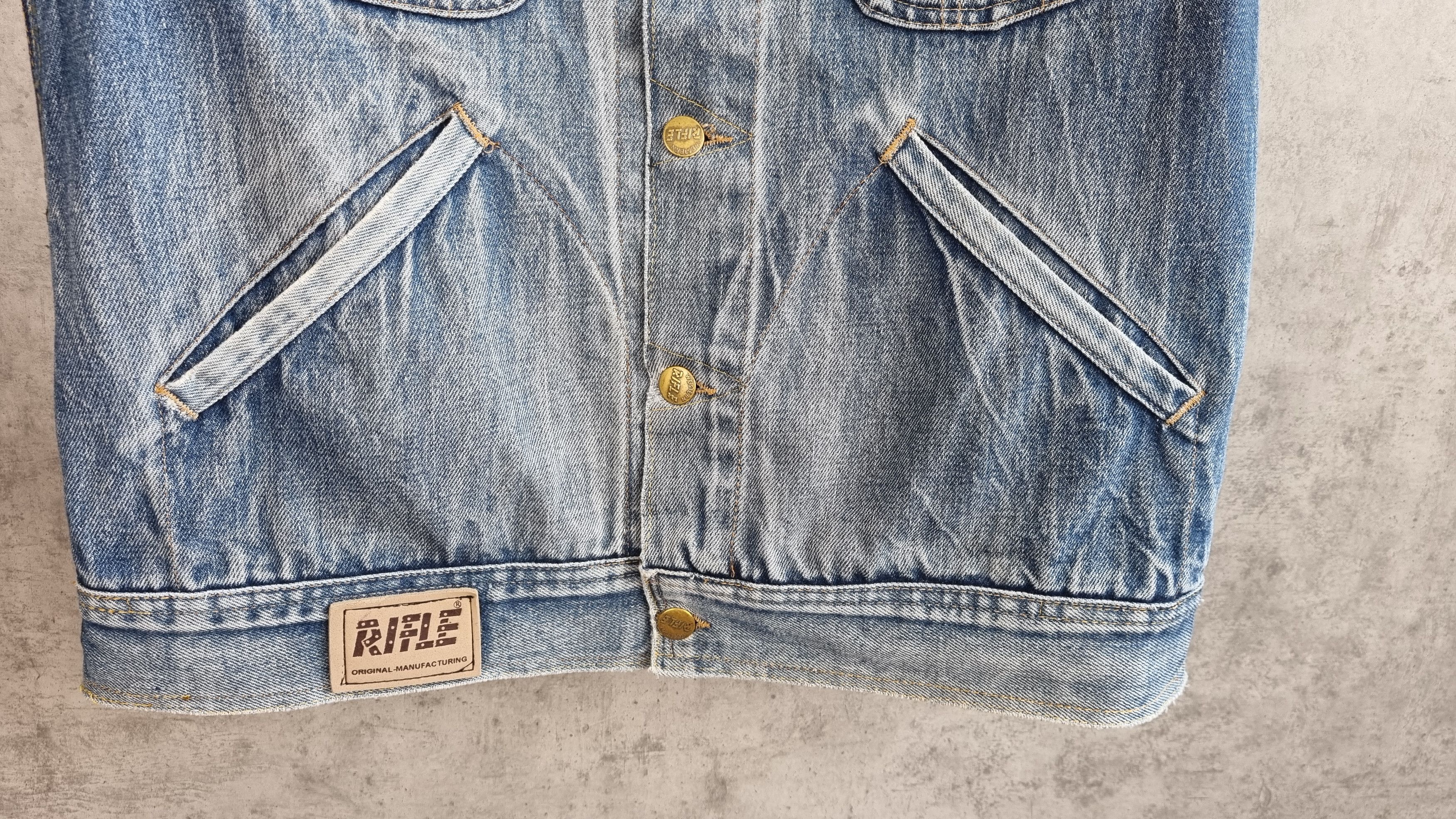 RIFLE 80s Faded Denim Rifle Cargo Reconstructed Vest Size US M / EU 48-50 / 2 - 8 Thumbnail