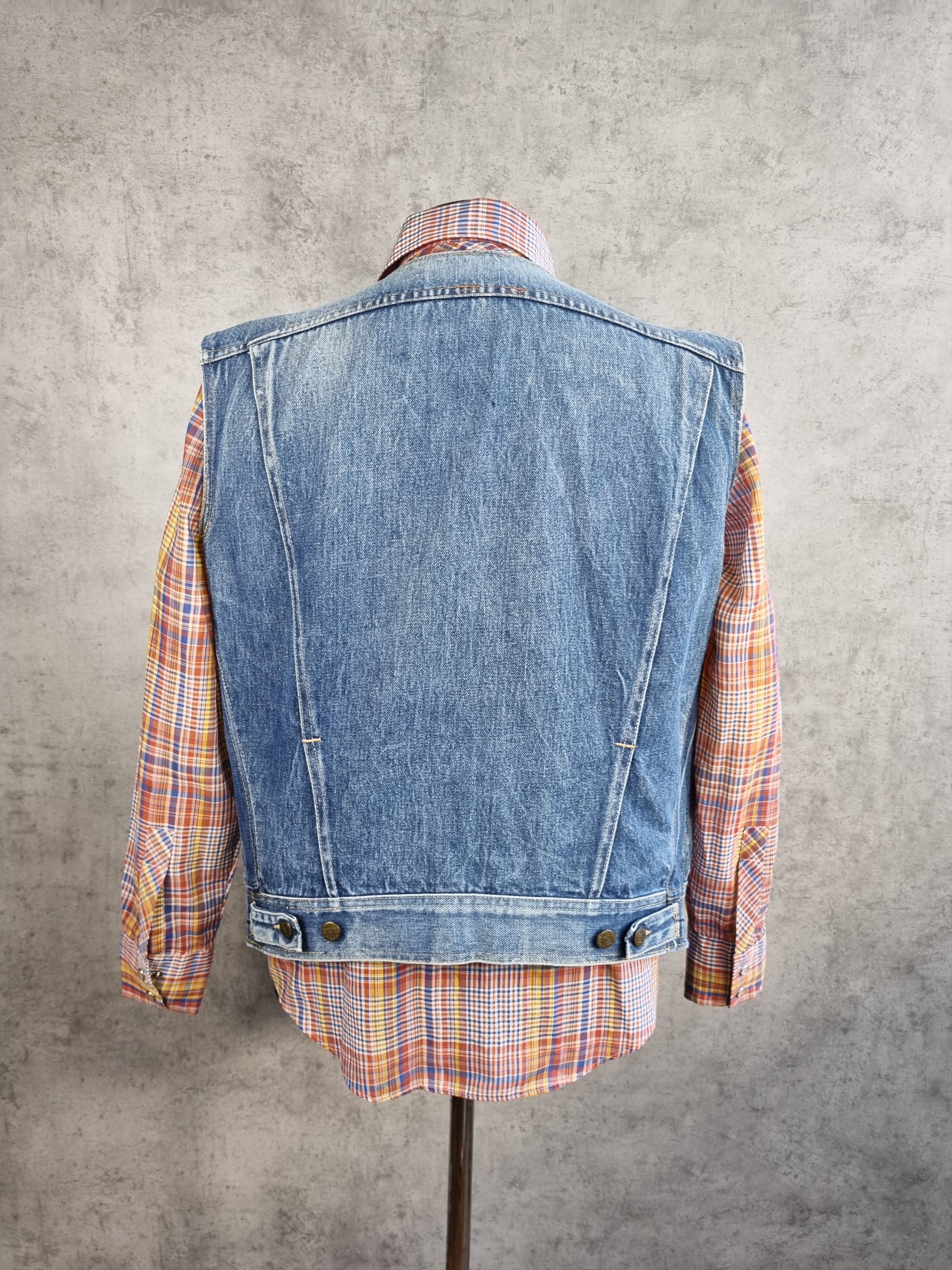 RIFLE 80s Faded Denim Rifle Cargo Reconstructed Vest Size US M / EU 48-50 / 2 - 20 Thumbnail