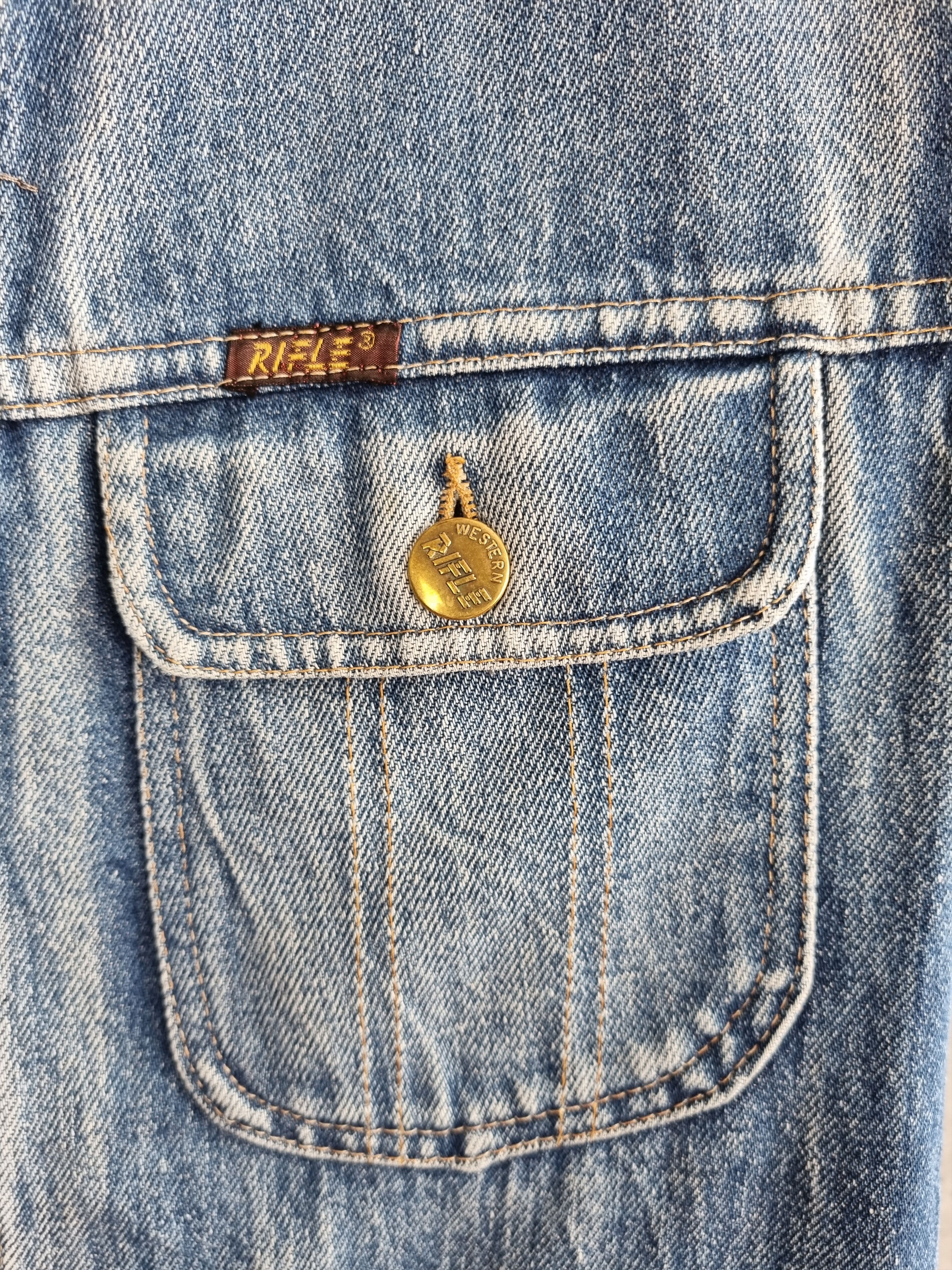 RIFLE 80s Faded Denim Rifle Cargo Reconstructed Vest Size US M / EU 48-50 / 2 - 11 Thumbnail