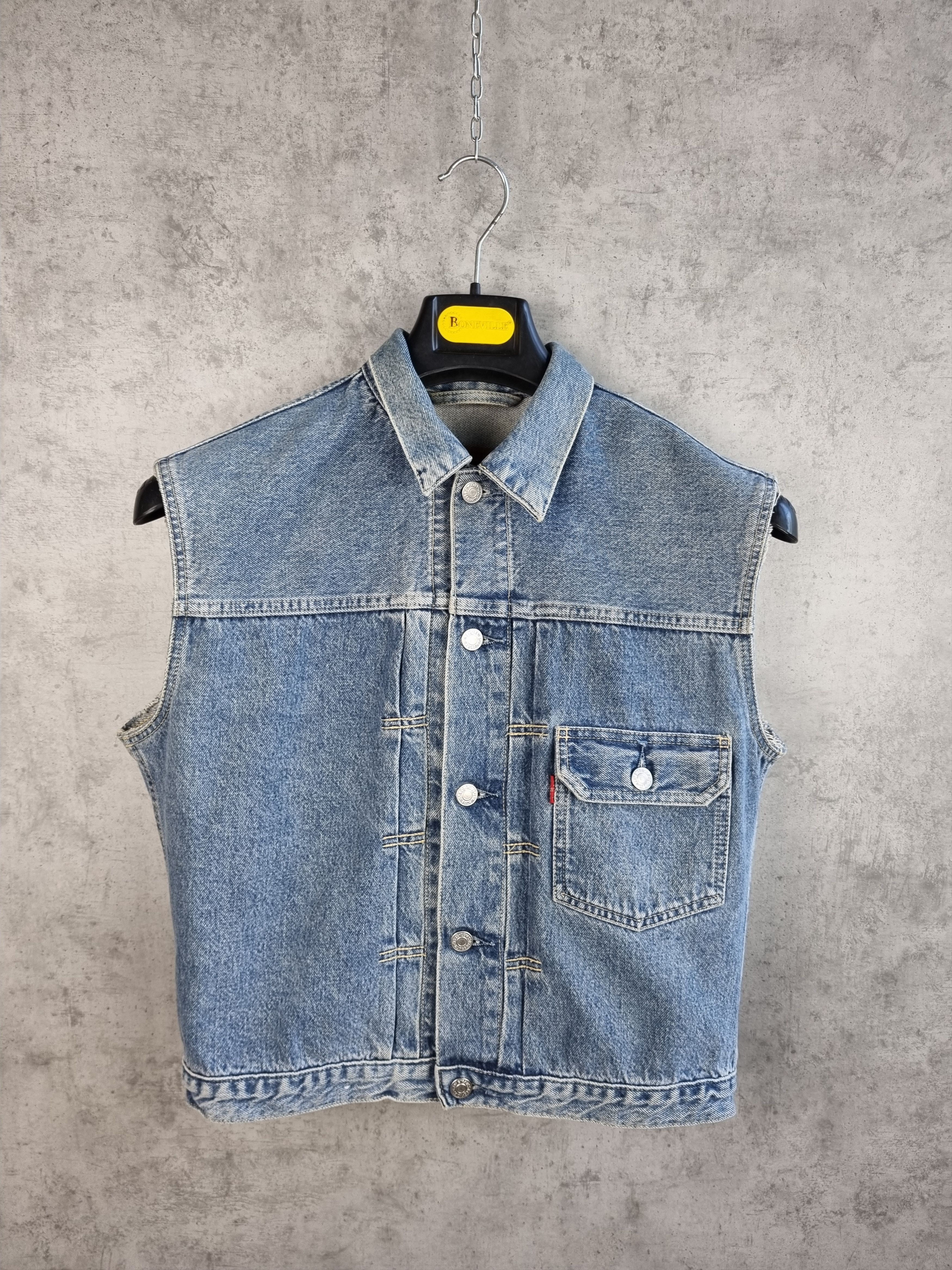 RIFLE 80s Faded Denim Rifle Cargo Reconstructed Vest Size US M / EU 48-50 / 2 - 15 Thumbnail