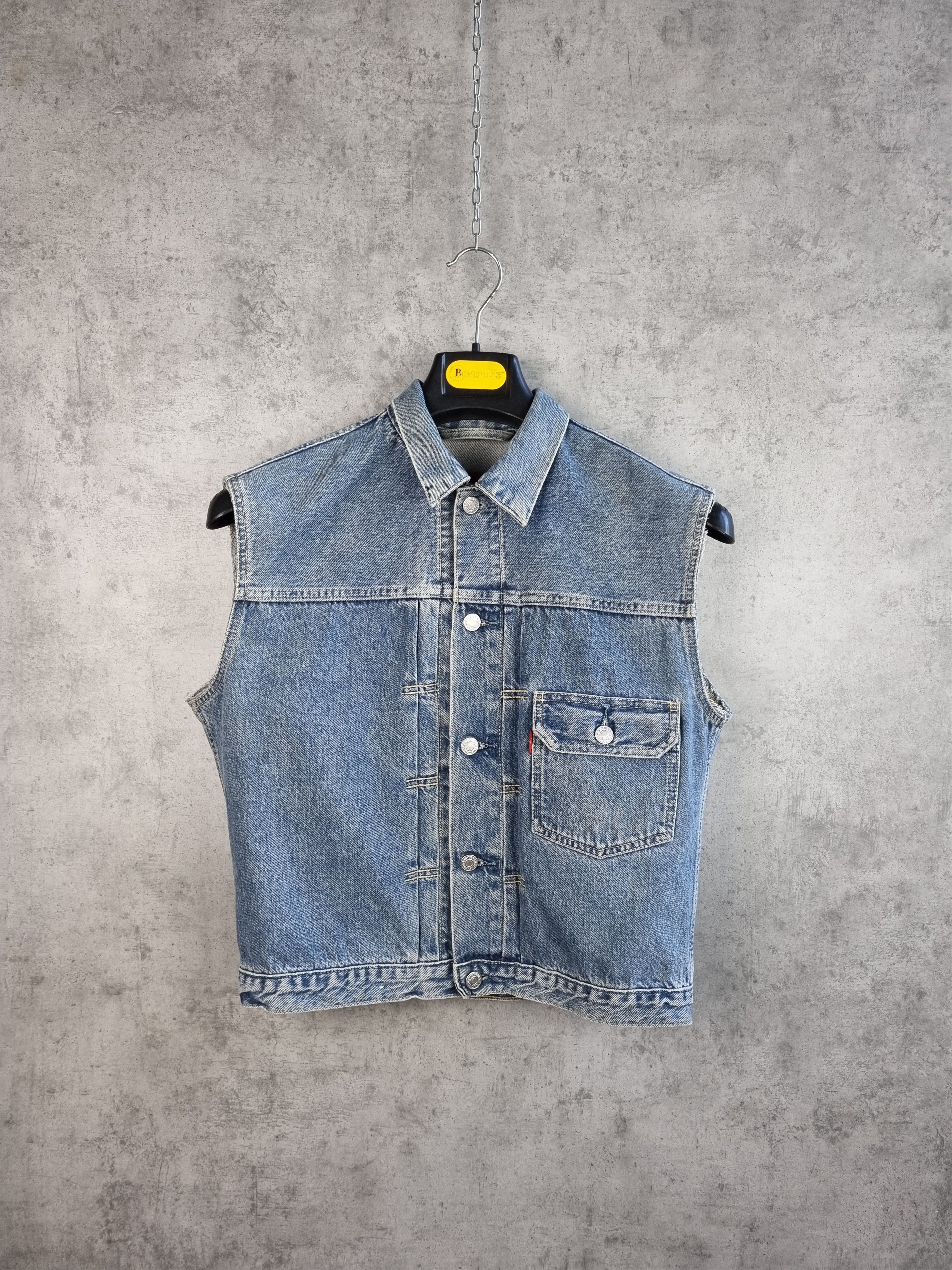 RIFLE 80s Faded Denim Rifle Cargo Reconstructed Vest Size US M / EU 48-50 / 2 - 17 Thumbnail