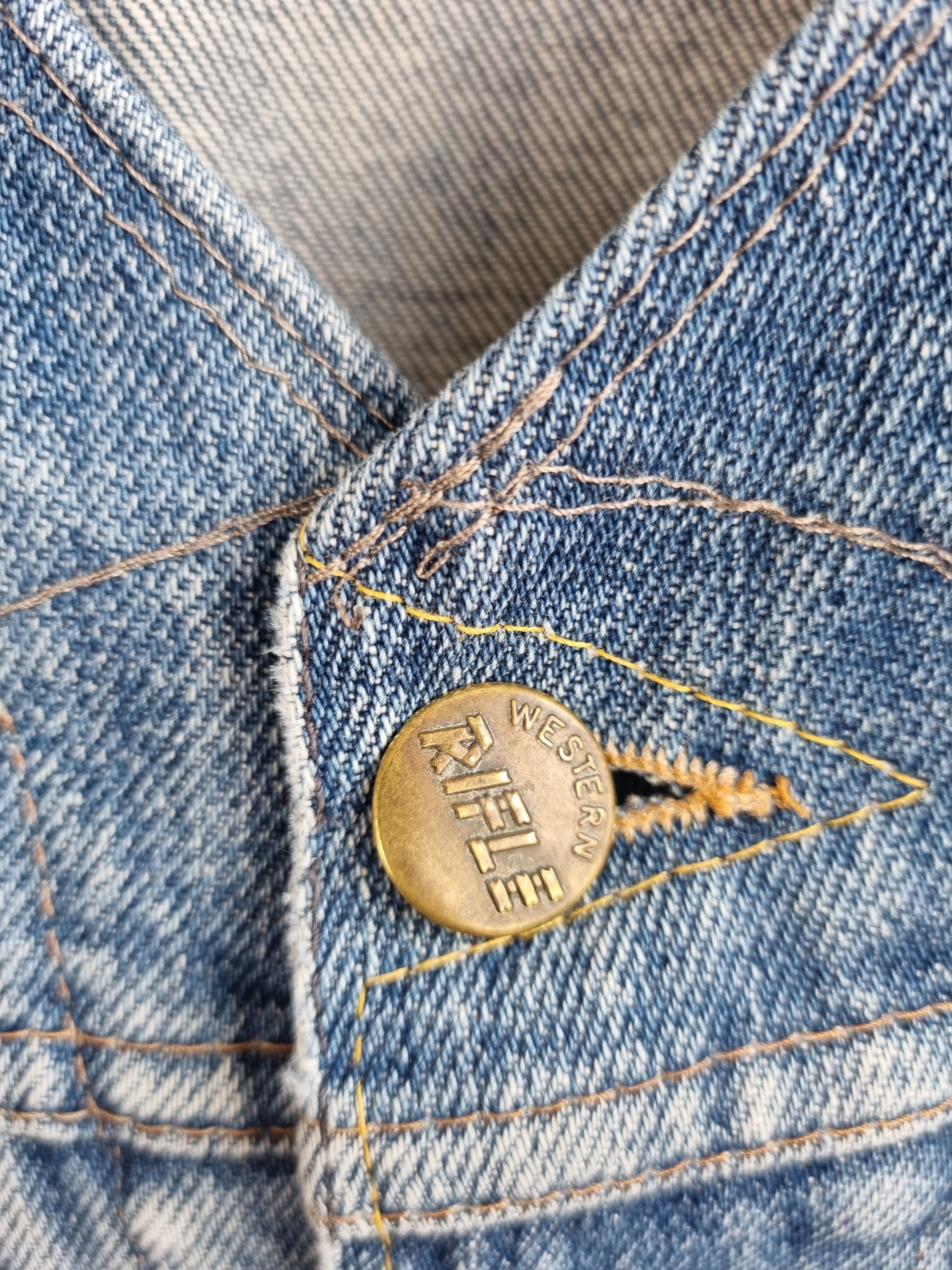 RIFLE 80s Faded Denim Rifle Cargo Reconstructed Vest Size US M / EU 48-50 / 2 - 10 Thumbnail