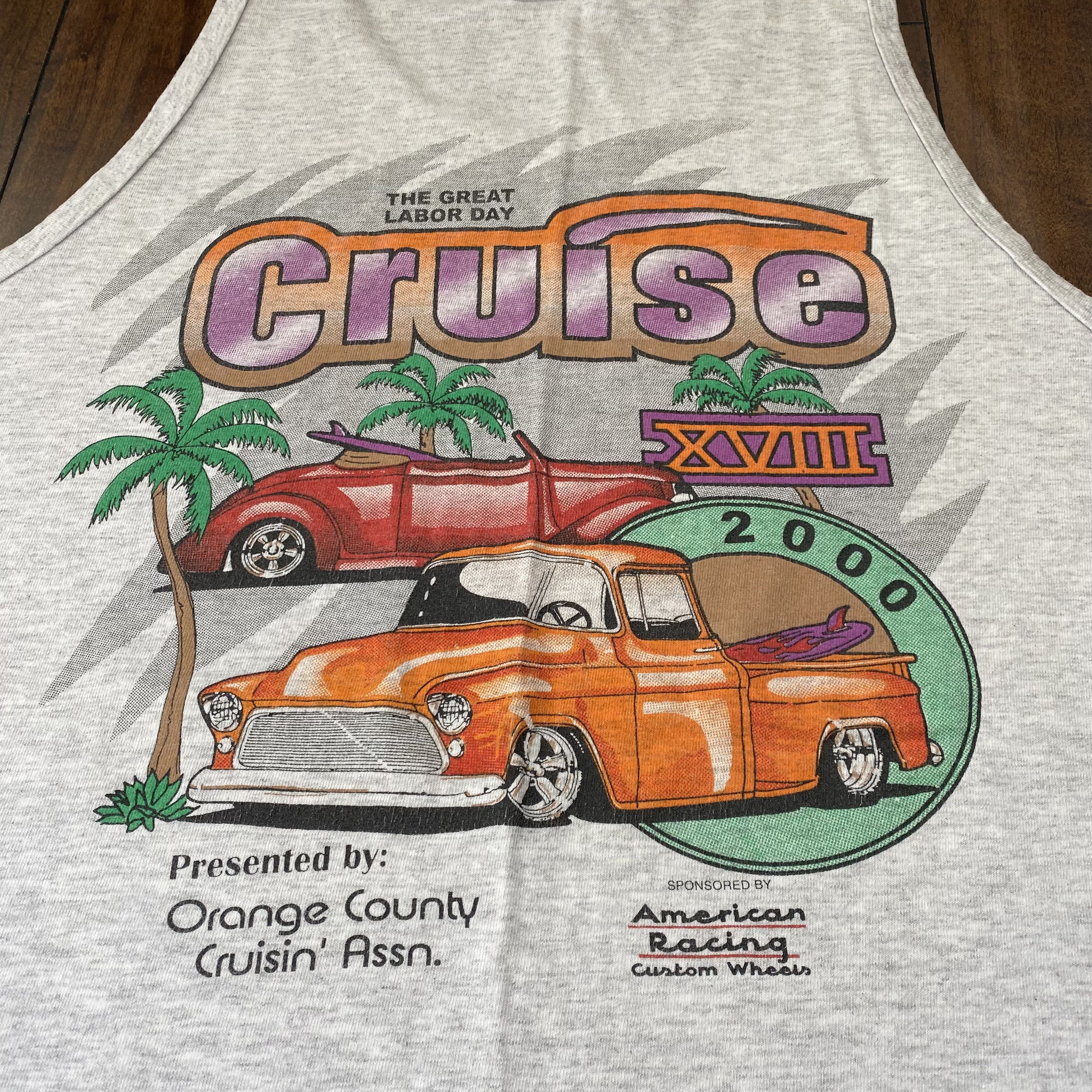 Vintage Orange County Car Cruise Tank Top Size US XL / EU 56 / 4 - 1 Thumbnail