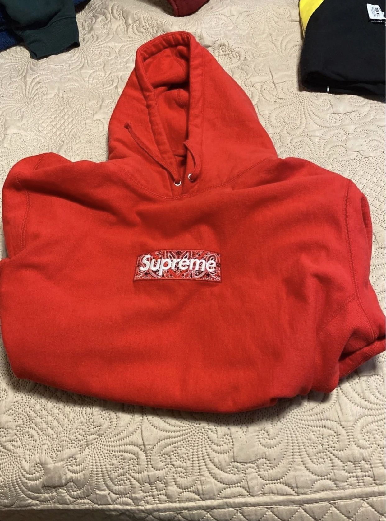 image of Supreme Box Logo Hoodie in Red, Men's (Size XL)