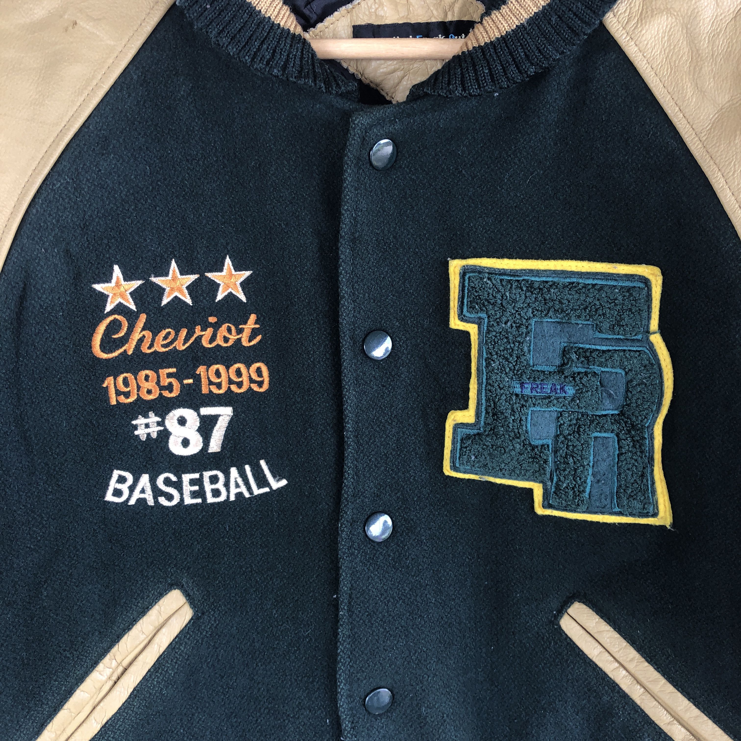 Vintage Unlimited Freak Out Varsity Jacket Letterman Leather Jacket Size US S / EU 44-46 / 1 - 6 Thumbnail