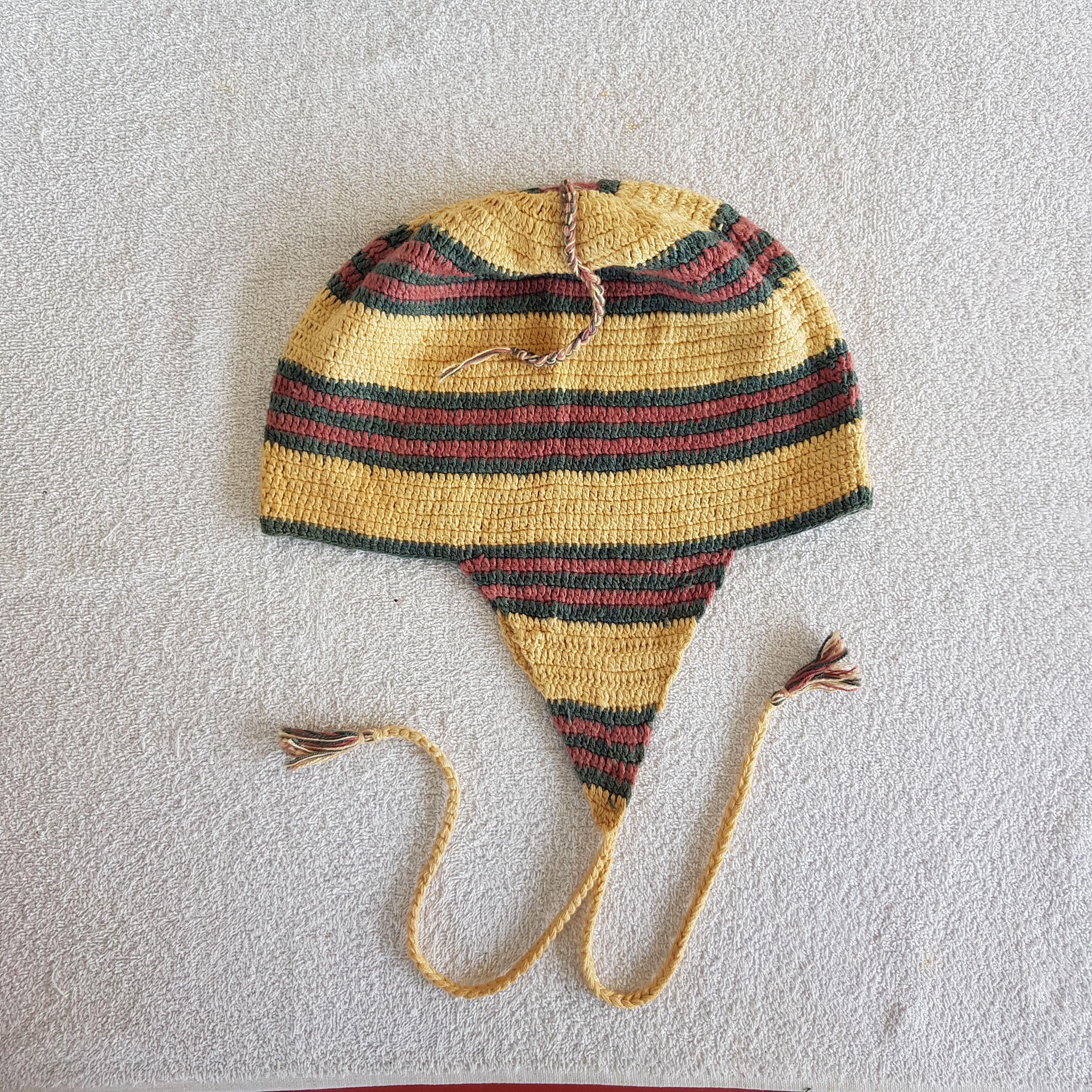 Japanese Brand × Vintage Japanese Earflap Beanie Snow Cap Knitted Crochet Hats Size ONE SIZE - 6 Thumbnail