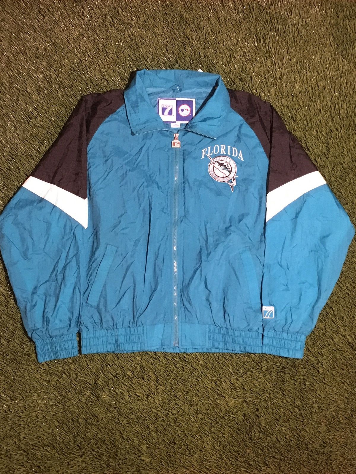 Logo 7 × Vintage Vintage MLB Florida Marlins Windbreaker Size US L / EU 52-54 / 3 - 1 Thumbnail