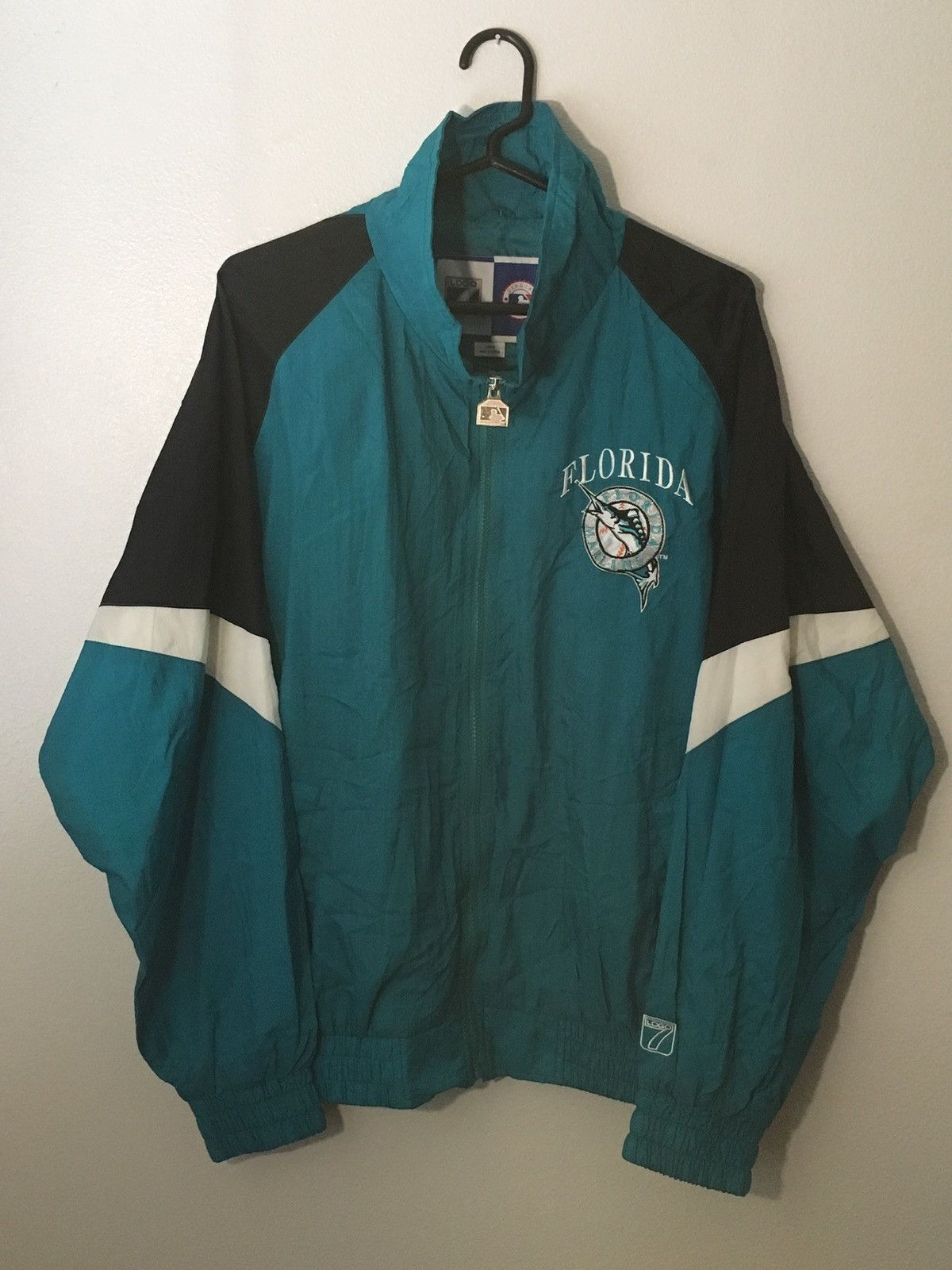Logo 7 × Vintage Vintage MLB Florida Marlins Windbreaker Size US L / EU 52-54 / 3 - 3 Thumbnail