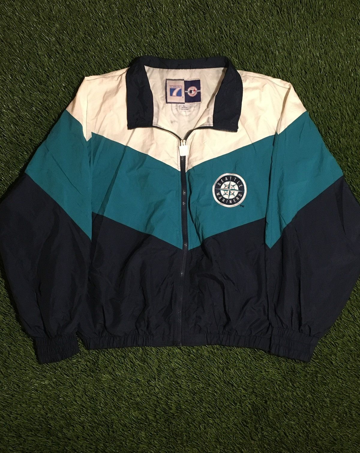 Logo 7 × Vintage Vintage MLB Seattle Mariners Windbreaker Size US L / EU 52-54 / 3 - 1 Thumbnail