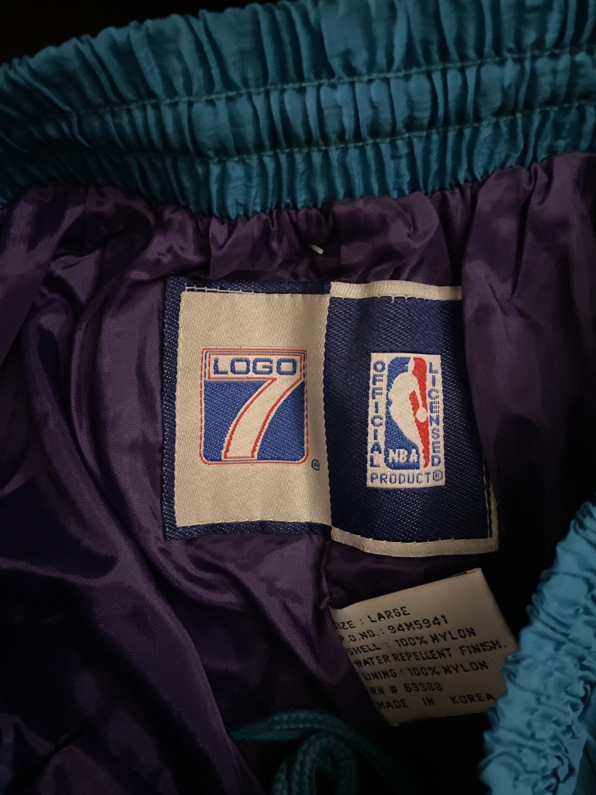 Logo 7 × Vintage Vintage NBA '95 Charlotte Hornets Windbreaker Pants Size US 34 / EU 50 - 3 Thumbnail