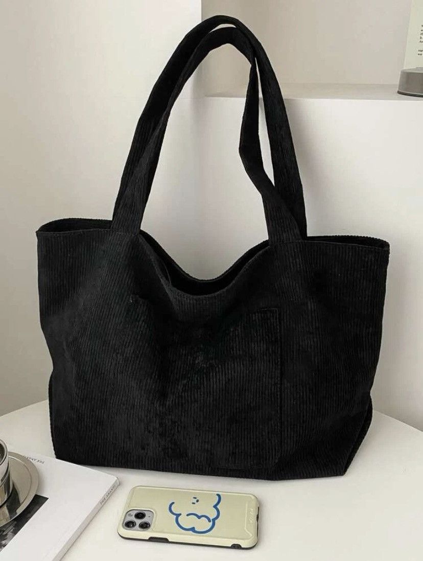 Vintage Essential Black Canvas Tote Size ONE SIZE - 2 Thumbnail